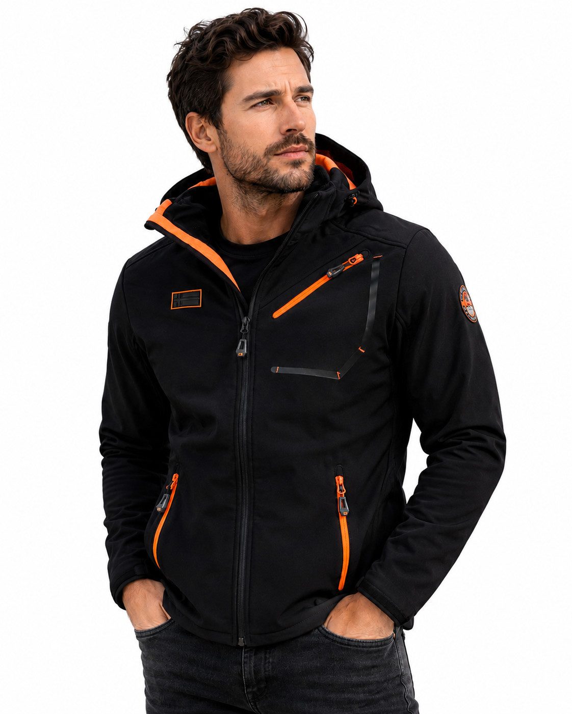 Geographical Norway Softshelljacke Herren Übergangsjacke Softshell Jacke Windbreaker Herbst Winter Regen