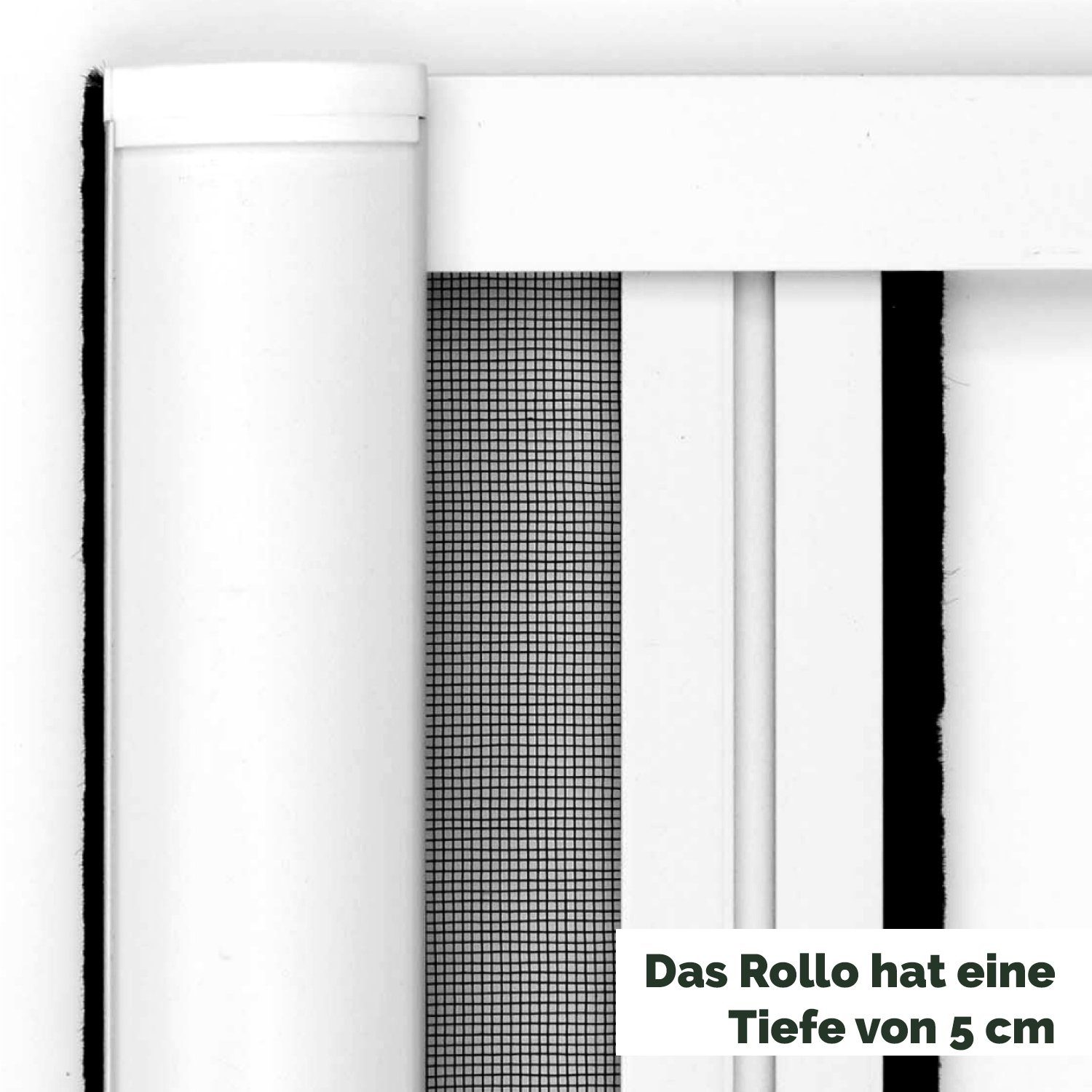 Insektenschutz Balkontür für Rollo Türen Nematek® für Fliegengitter Nematek - Anthrazit Insektenschutz-Tür