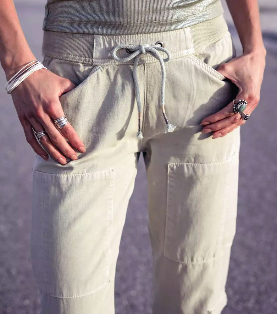Freeman T. Porter Cargohose Celine Jazz desert sage Elastikbund mit Tunnelzug