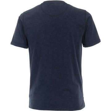 CASAMODA Rundhalsshirt Große Größen Herren Henley T-Shirt navy-blau gestreift CasaModa