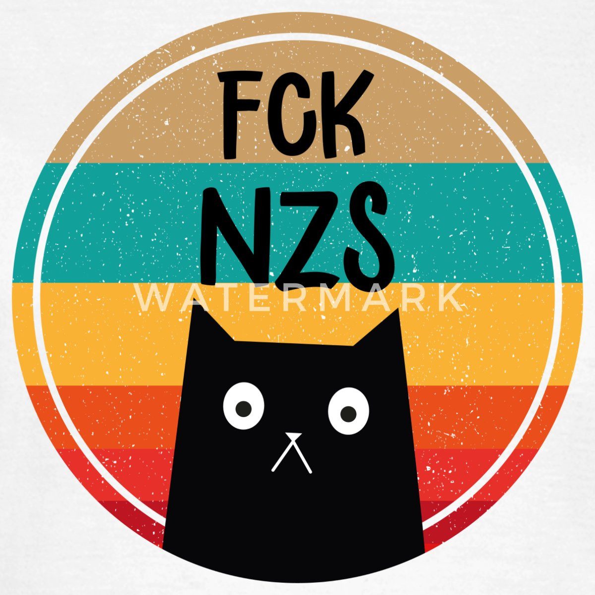 Spreadshirt T-Shirt FCK NZS Katze Gegen günstig online kaufen
