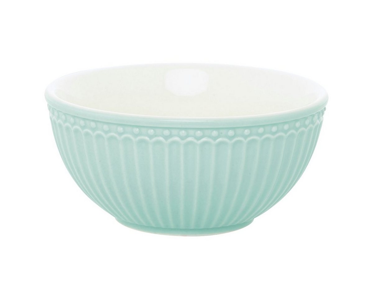 Greengate Müslischale Alice Müslischale cool mint 14cm, Steinzeug, (Müslischalen)