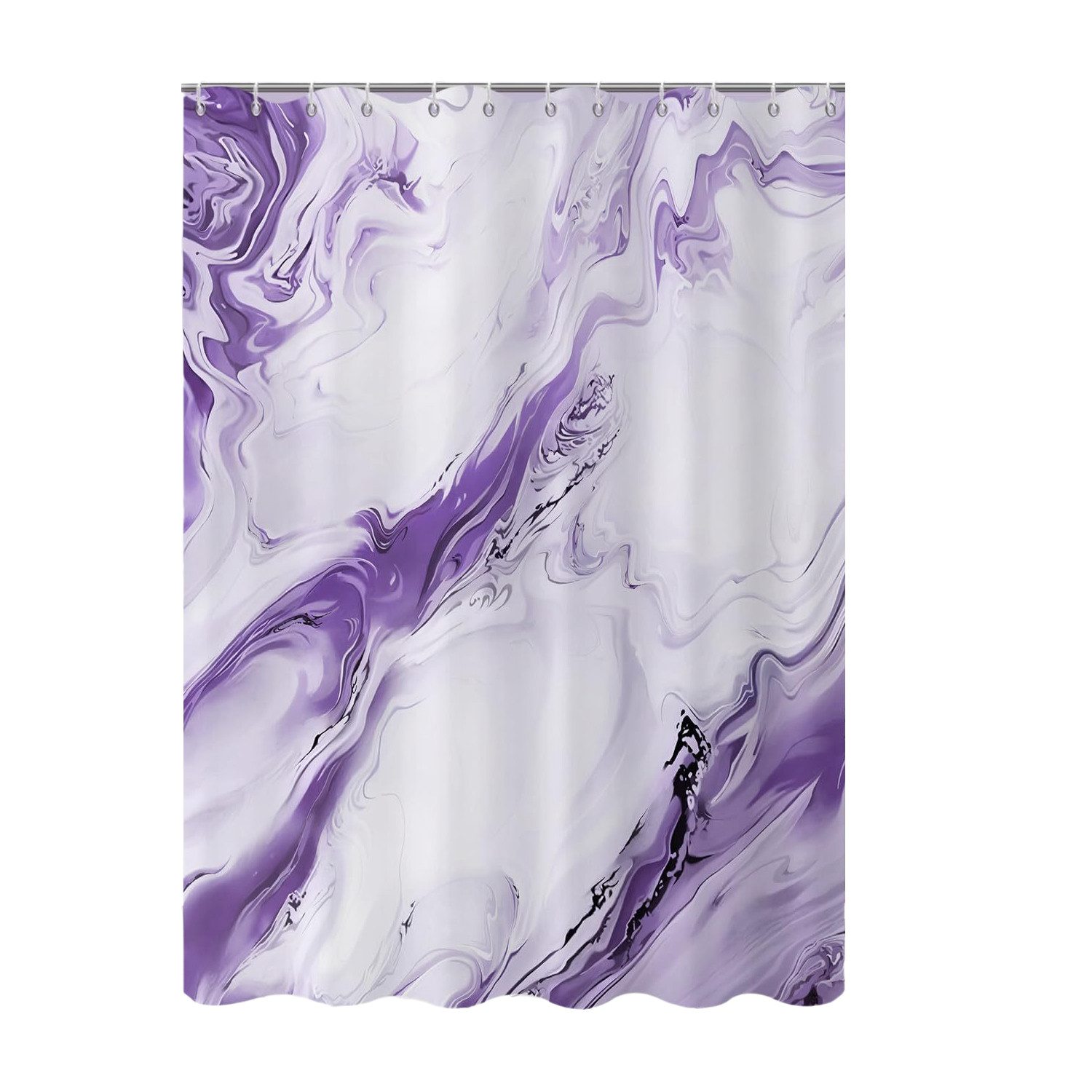 Agger Duschvorhang Modern – Abstrakt Marmor Aquarell Design, Wasserdicht & Waschbar Breite 180 cm (1-tlg), Badvorhang für Dusche & Badewanne