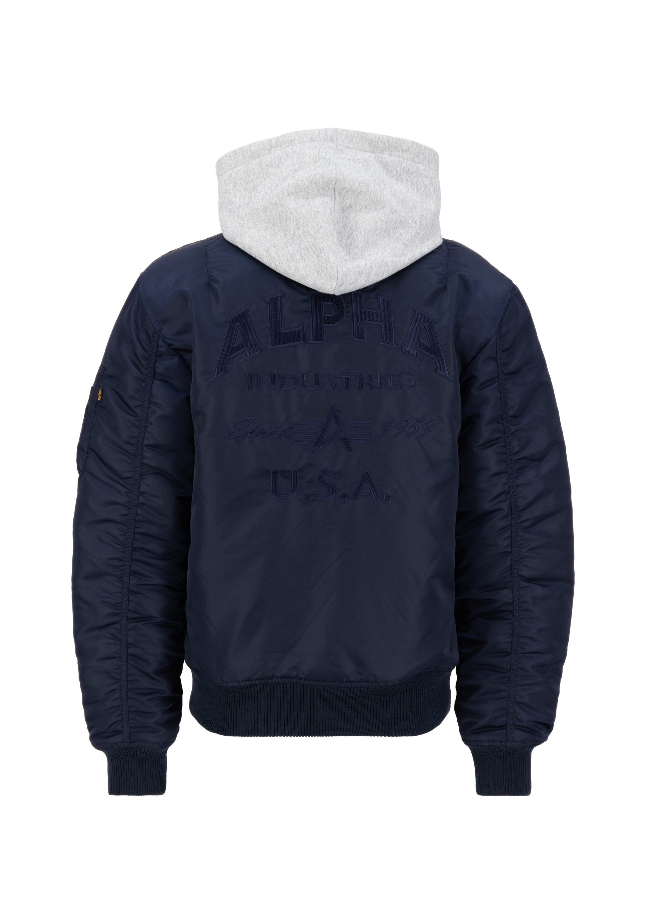 Alpha Industries Bomberjacke MA-1 Zip Hood Back EMB günstig online kaufen