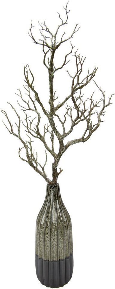 Kunstpflanze Deko-Ast, I.GE.A., Höhe 90 cm, Mit Vase aus Keramik