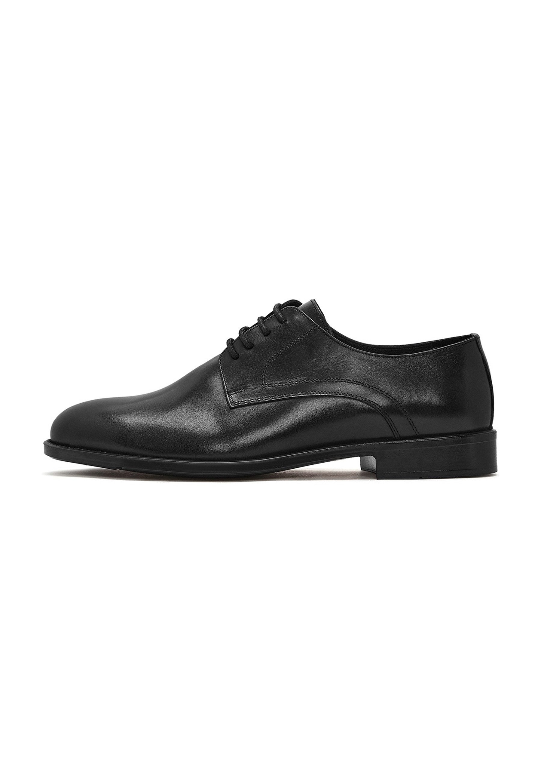 Derimod Klassische Schnürschuhe aus Leder Schnürschuh Echtes Leder, Schnürverschluss, Komfortfutter, Polyurethan-Sohle