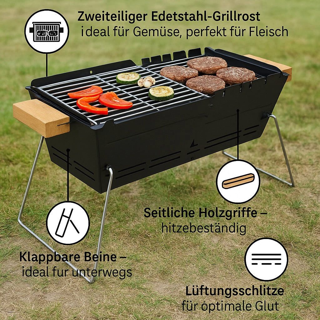 Kibun Holzkohlegrill BBQ Camping Grill
