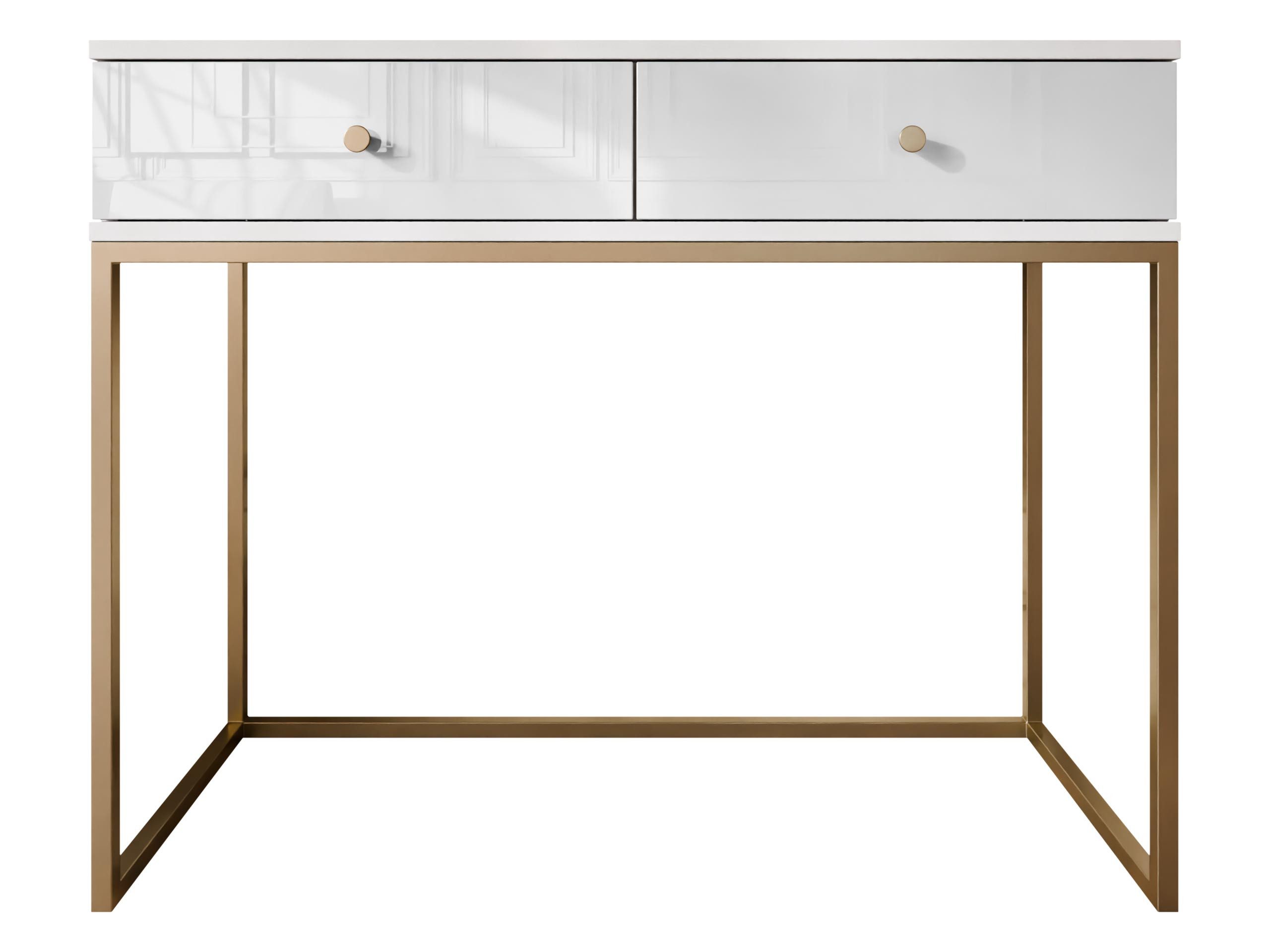 MIRJAN24 Schminktisch Esipix (mit zwei Schubladen), 100x40x80 cm, Untergestell aus Stahl