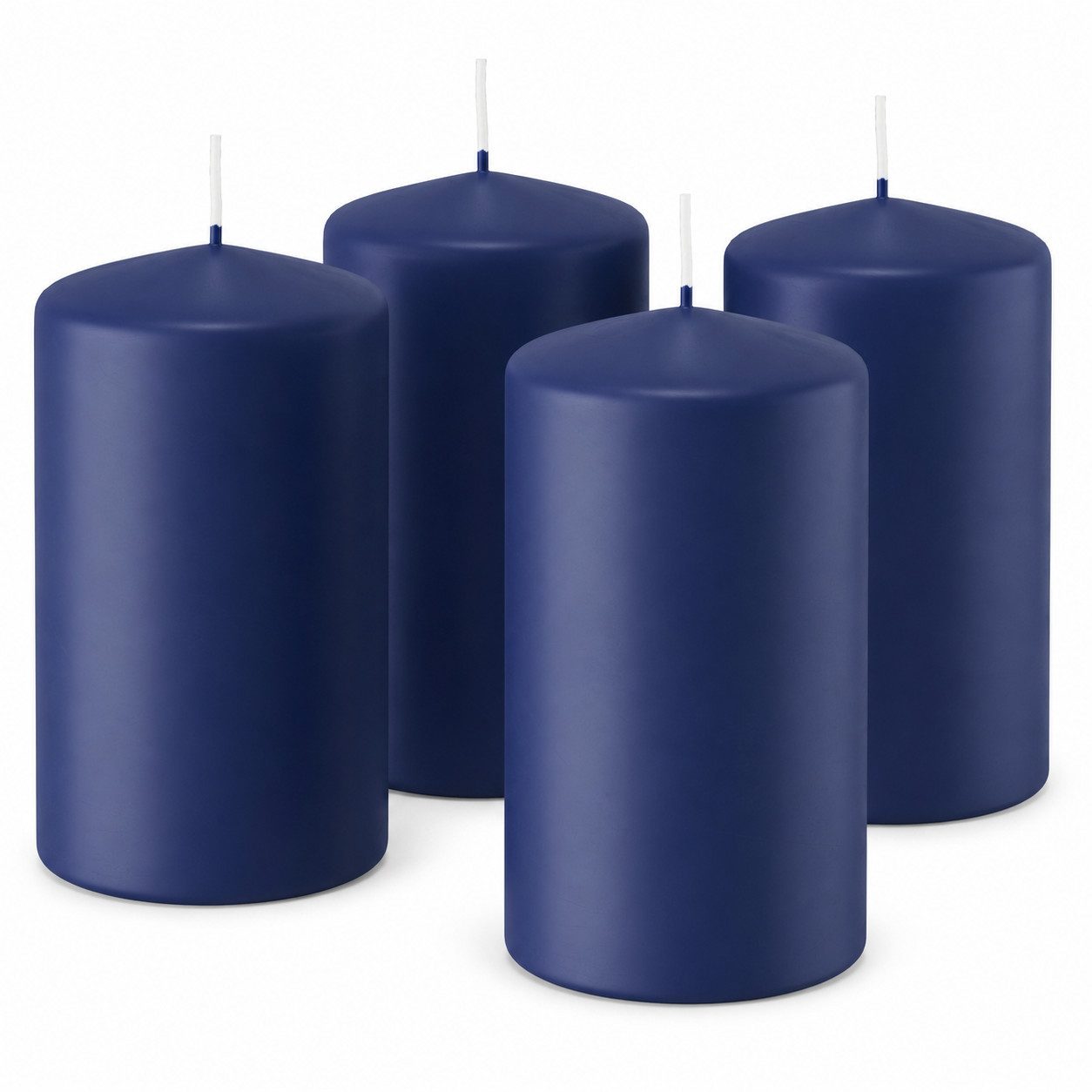 Wiedemann Kerzen Stumpenkerze 4er Set Adventskranzkerzen Dunkelblau, Wiedemann Kerzen