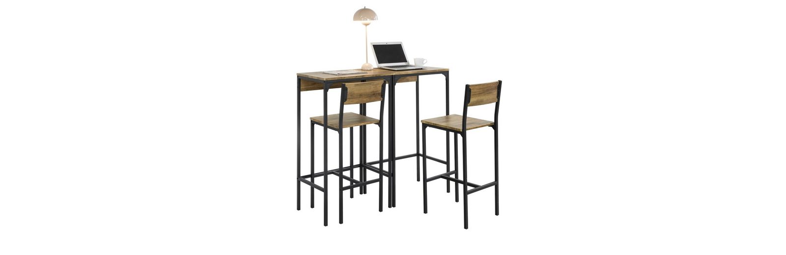 SoBuy Bartisch »OGT42«, 4teilig Bartisch mit Stühlen Esstisch