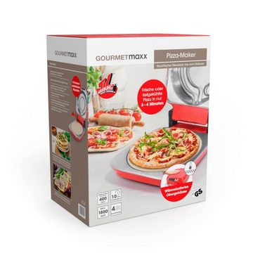 GOURMETmaxx Pizzaofen inkl. Pizzastein 400°C, Timerfunktion 3-4 Min Pizza fertig