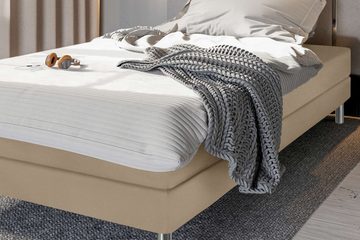 Stylefy Boxspringbett Anthony (Schlafzimmerbett, Bett), 80/90/120x 200 cm, mit Matratze und Topper