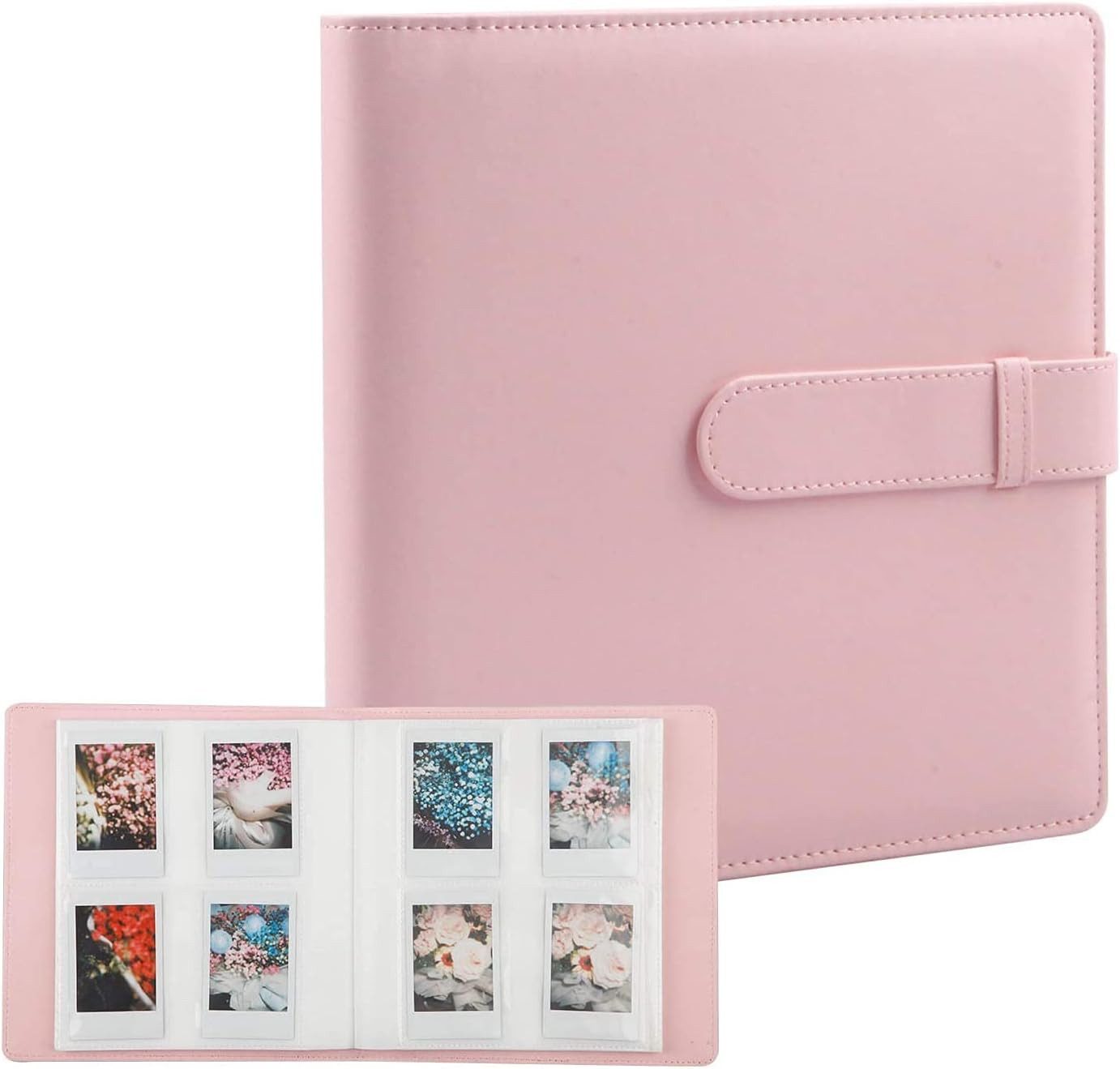 Refined Living Fotoalbum mit 256 Taschen Mini Fotoalbum,für Fujifilm Film Polaroid Instax Fotos (Sofortbild Album Leder, Instax Mini Album, Polaroid Fotoalbum, 2x3 Zoll Format, Hochwertiger Schutz, Kompakt & Tragbar, für Fujifilm Instax Mini 12/11/9/90, Polaroid Snap & Kodak Sofortbilder, 1-St., Großes Fassungsvermögen, mit Schnalle, Transparentes Design), Für Reisen, Zuhause, tragbar und als Geschenkidee, Weihnachtsgeschenk
