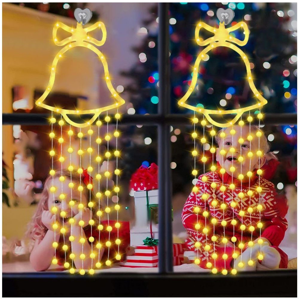 VIVIHEYDAY Beleuchtetes Fensterbild Glocken Weihnachtsdeko Mit Timer, 100 W günstig online kaufen