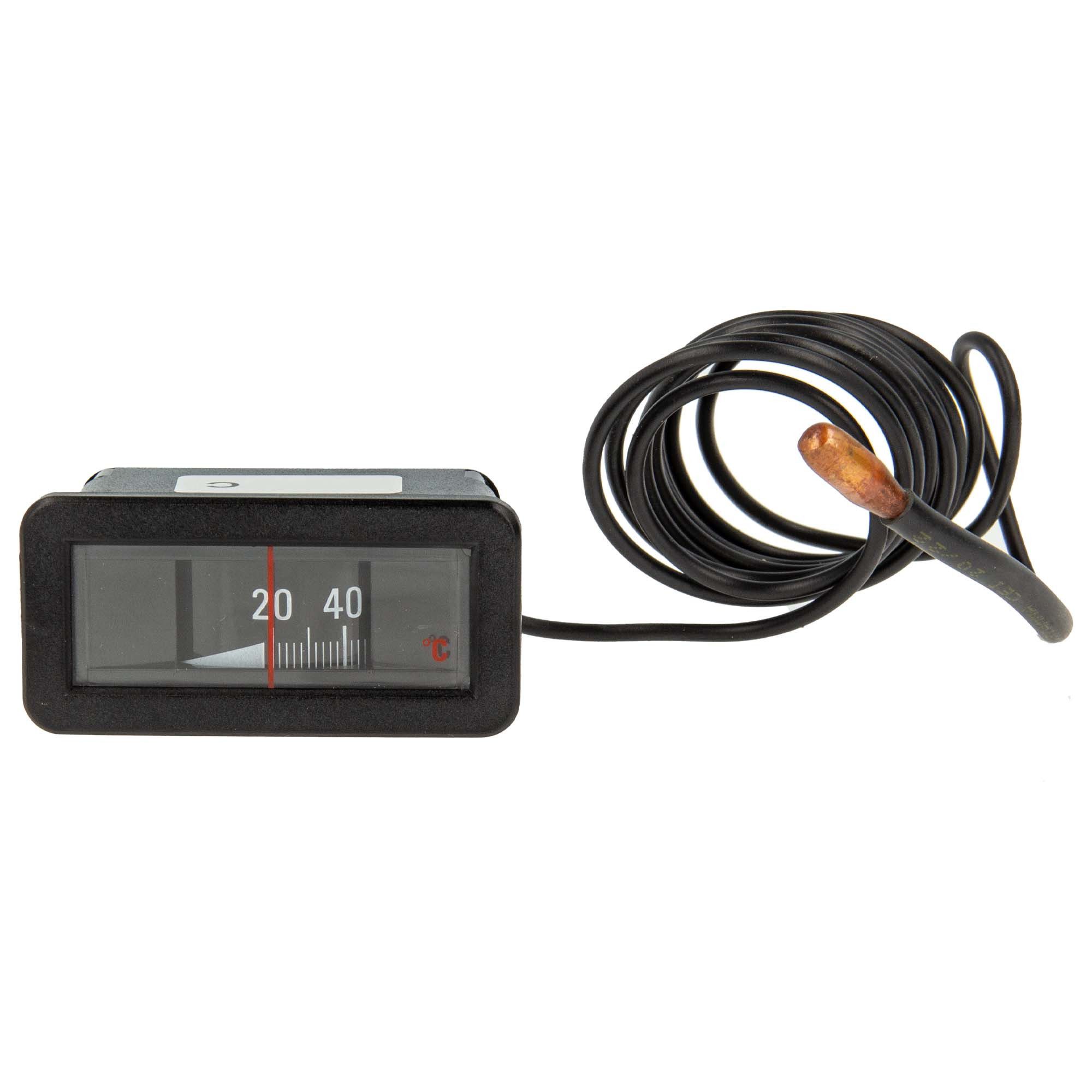 tecuro Heizkörper Fernthermometer 64 x 31 mm, Messbereich 10 - 105°C mit Fühler Ø 6,5 mm