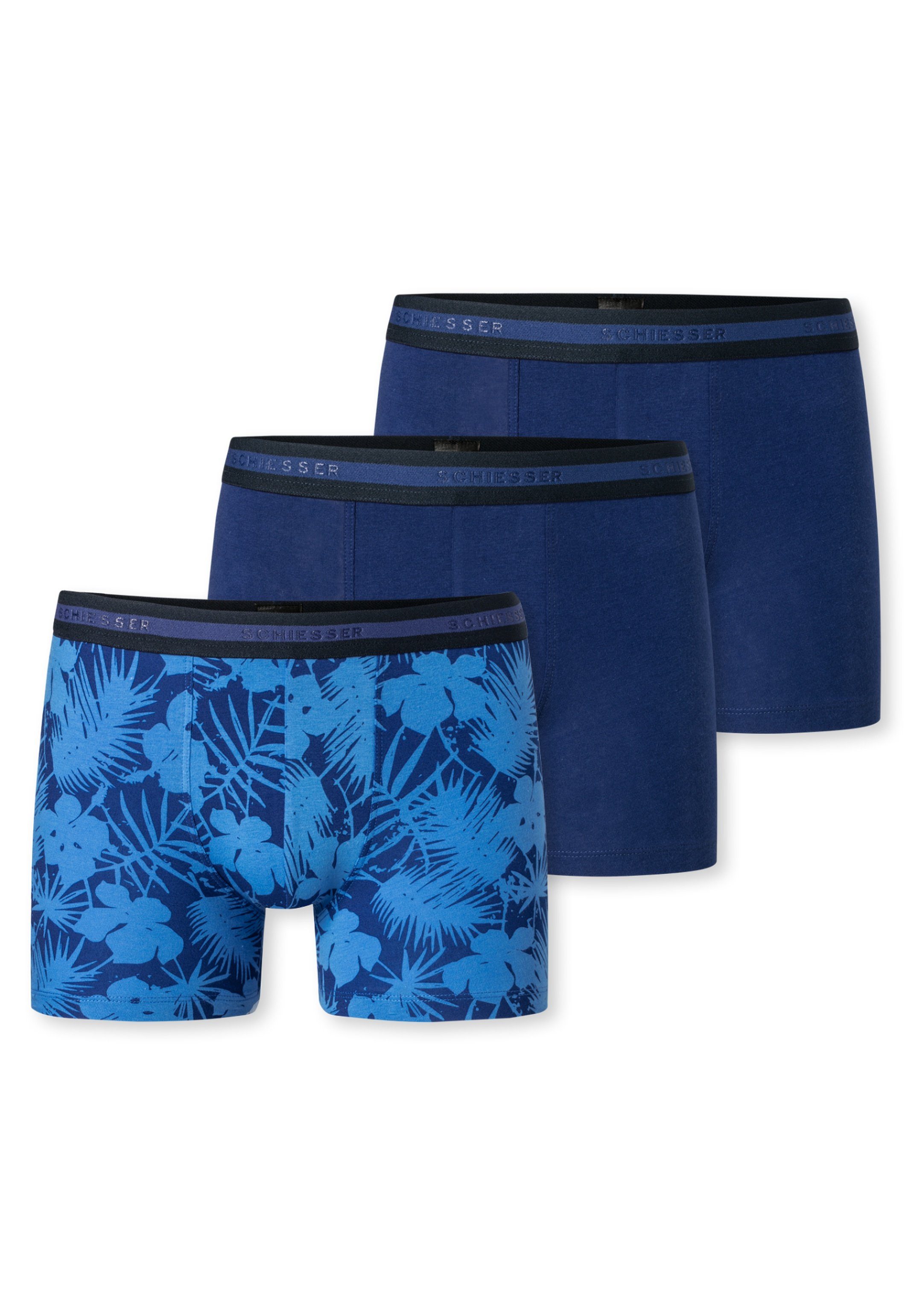 Schiesser Retro Boxer 3er Pack Teens Boys 95/5 Organic Cotton (Spar-Set, 3-St) Retro Short / Pant - Baumwolle - Ohne Eingriff - Atmungsaktiv