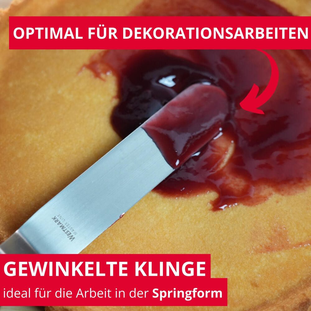 WESTMARK Winkelpalette /Konditorenmesser, Gewinkelt, Flexibel, Profi, Klingenmaß: 3,5 x 22, spülmaschinengeeignet, BPA-frei, rostfrei