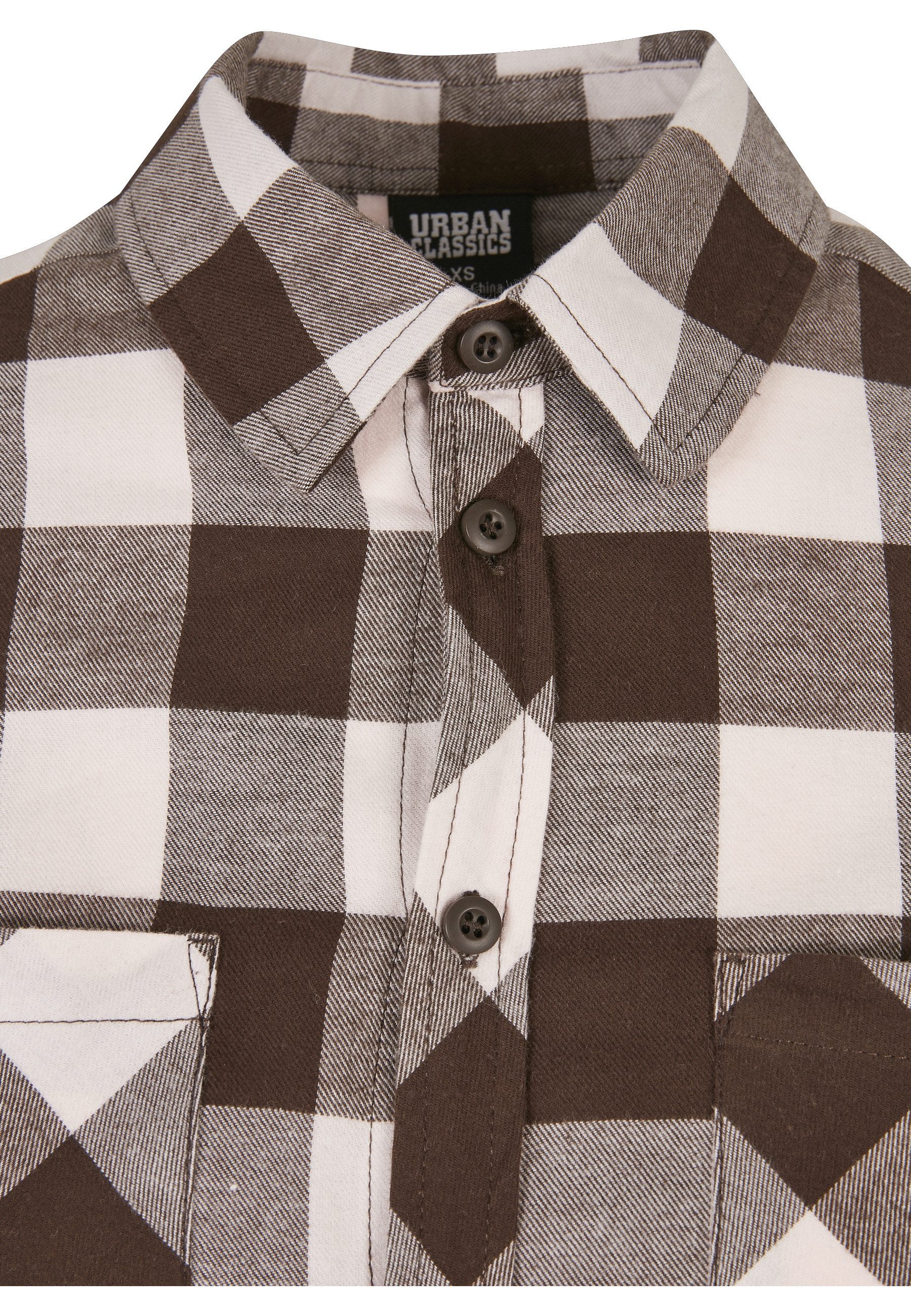 URBAN CLASSICS Langarmhemd Urban Classics Damen Ladies Turnup Checked Flanell Shirt (1-tlg)