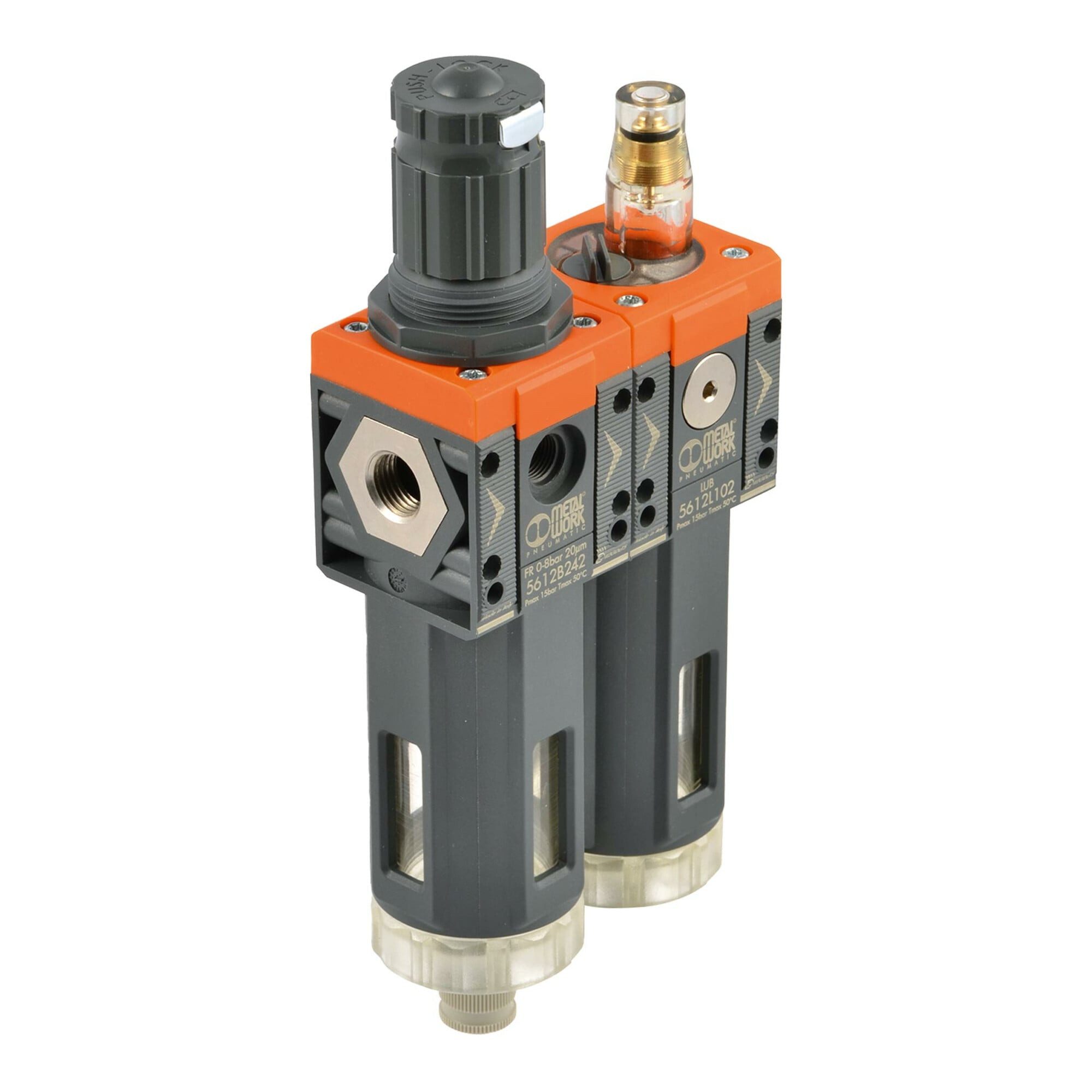 RIEGLER Druckminderer Riegler Filterregler + Öler »SYNTESI«, BG 1, G 1/4, 20 µm, 0…4 bar, RM