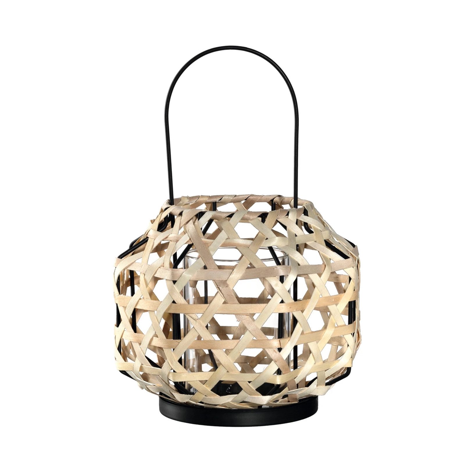 LEONARDO Kerzenlaterne Laterne Geflecht Garda (1 St), Windlicht Dekoleuchte