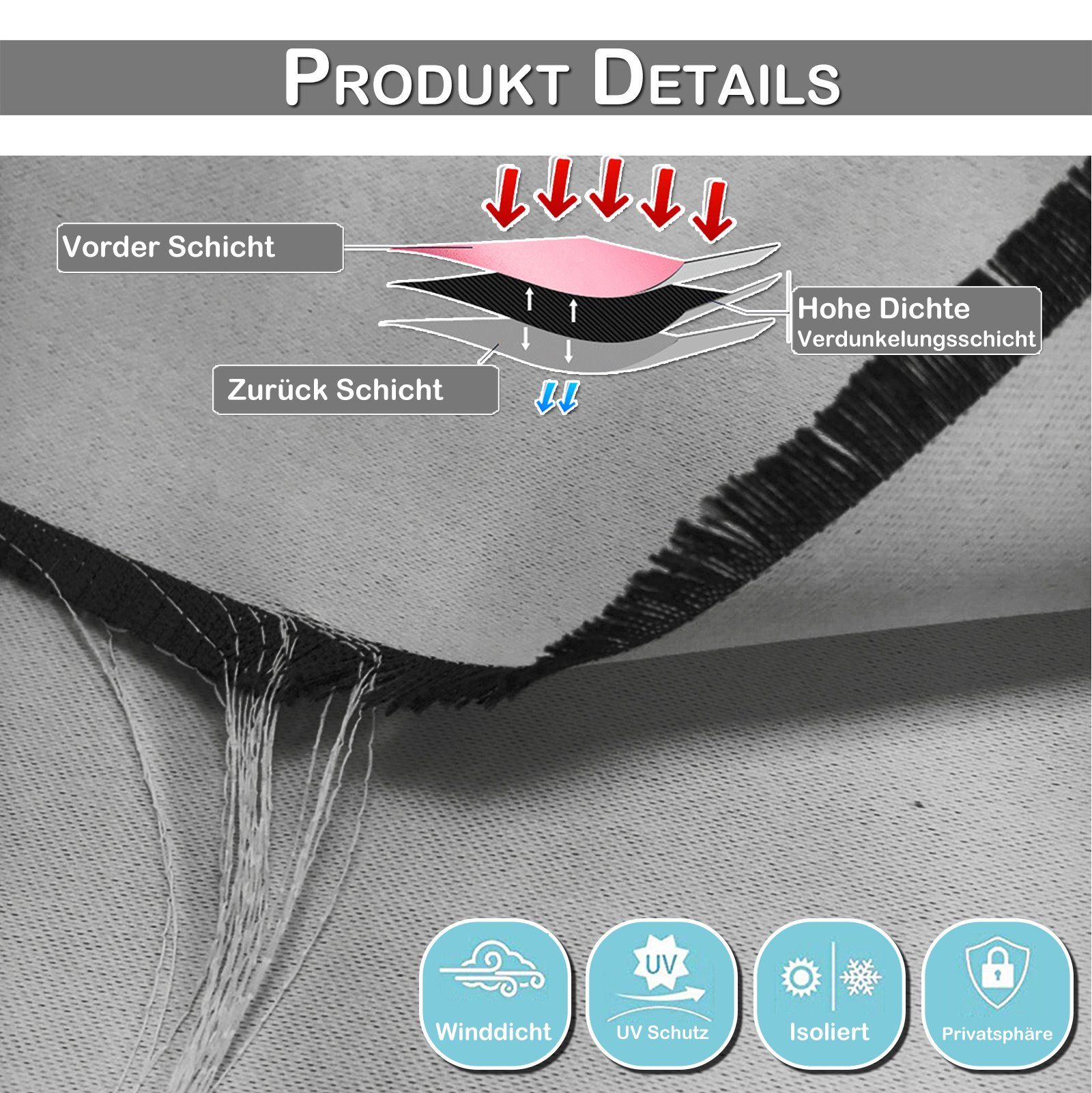 Rosnek Gardine Doppellagige Verdunklungsvorhänge mit Voile, für Kinderzimme günstig online kaufen