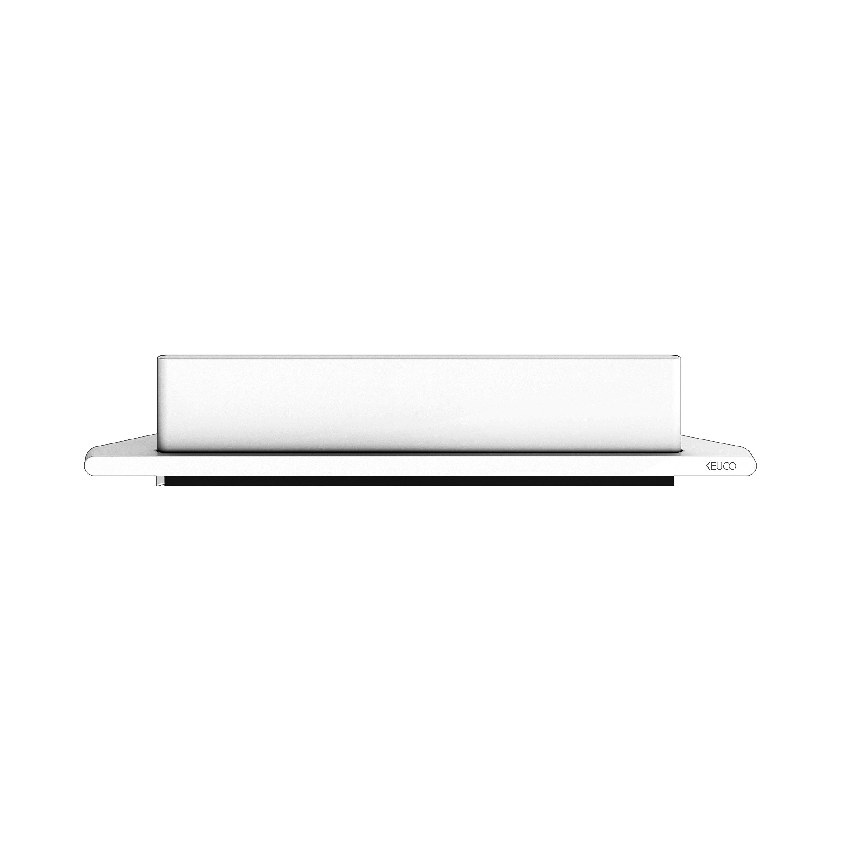 Keuco Duschablage ROSE, 24x24 cm, Aluminium, weiß, Made in Germany, zum Kleben/Schrauben