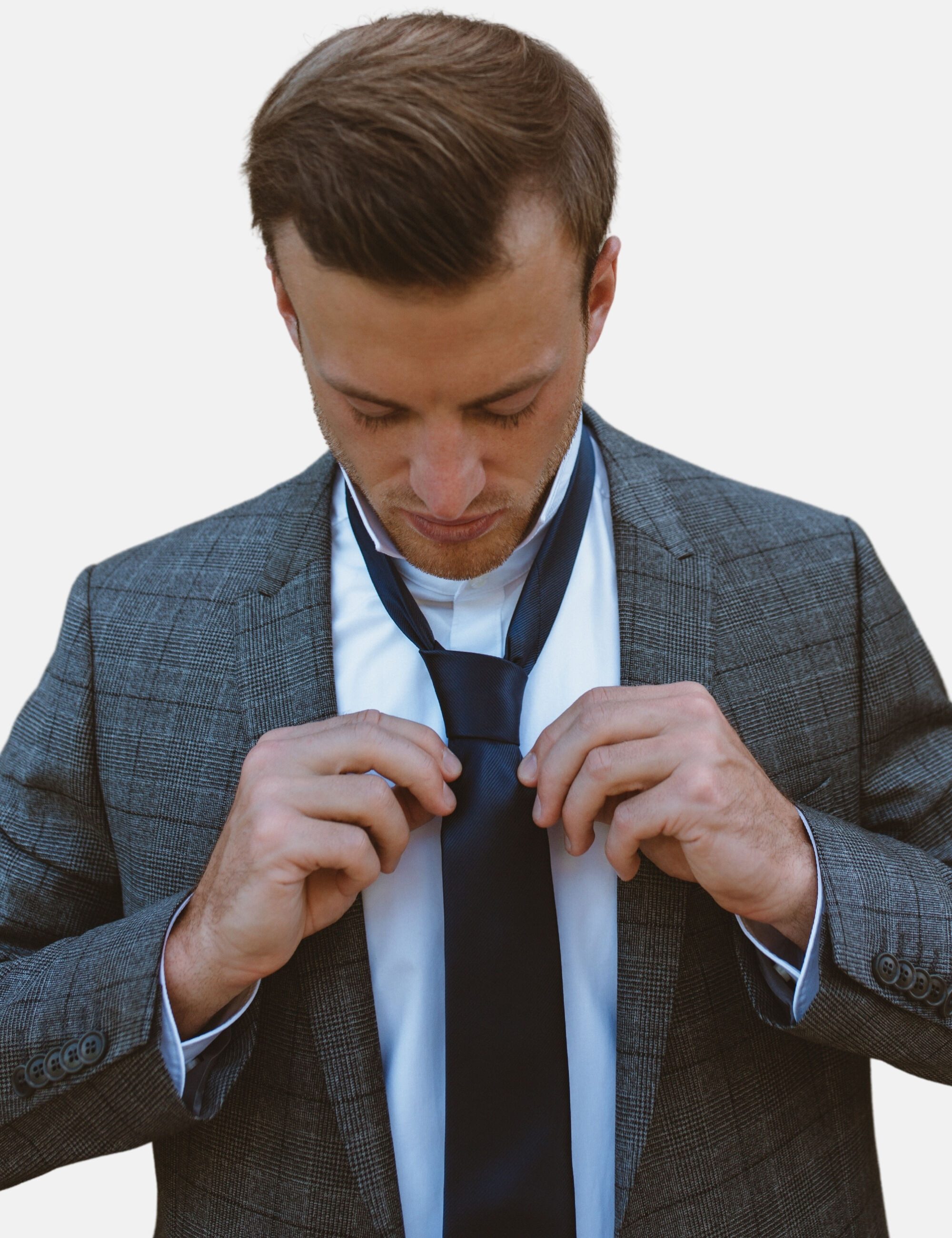 Massi Morino Krawatte (1-St) mit Einstecktuch, Manschettenknöpfen und Krawattenklammer