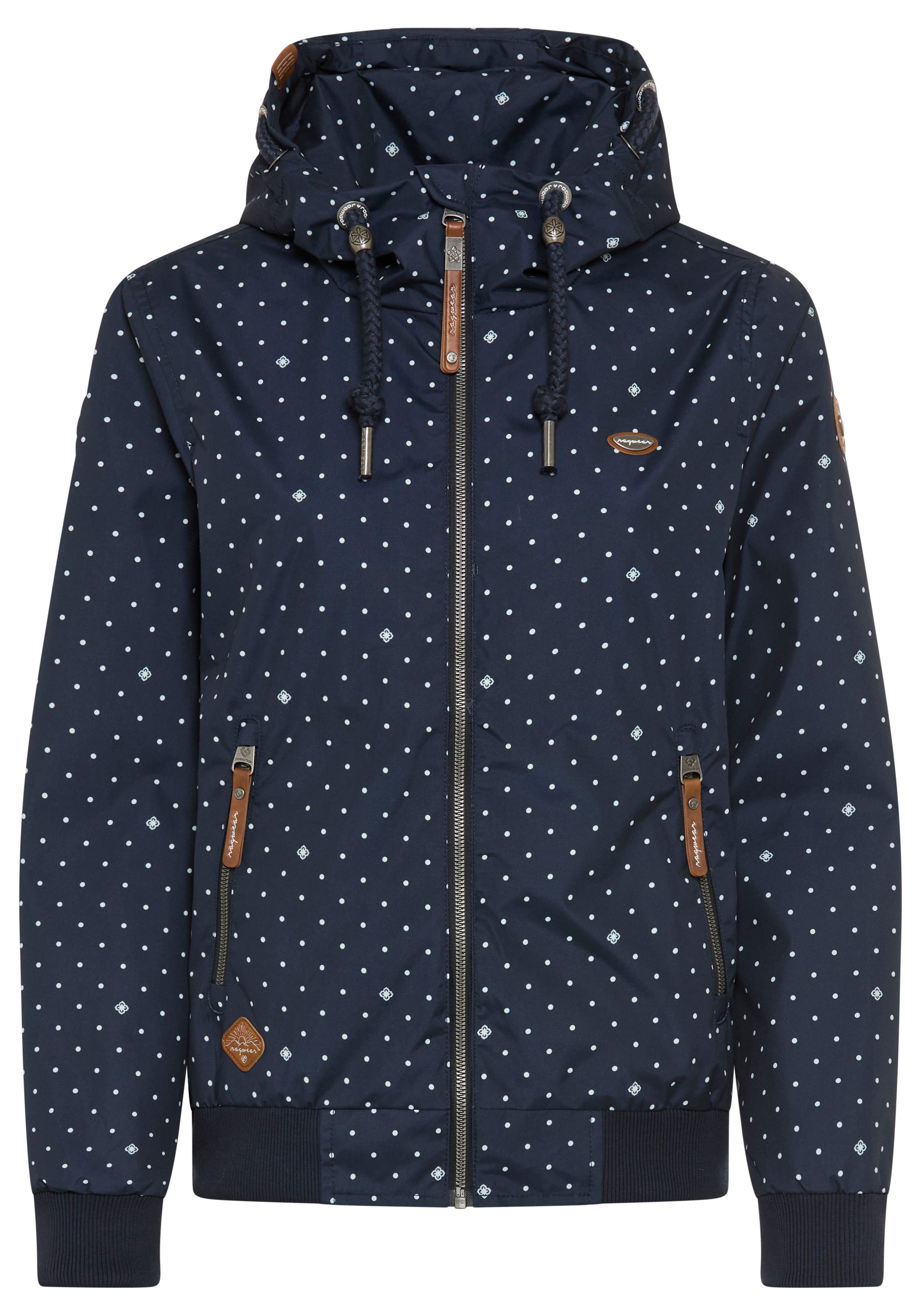 Ragwear Outdoorjacke NUGGIE DOTS O aus Polyester, hüftlange Passform, hochschließender Kragen – Bild 4 von 5