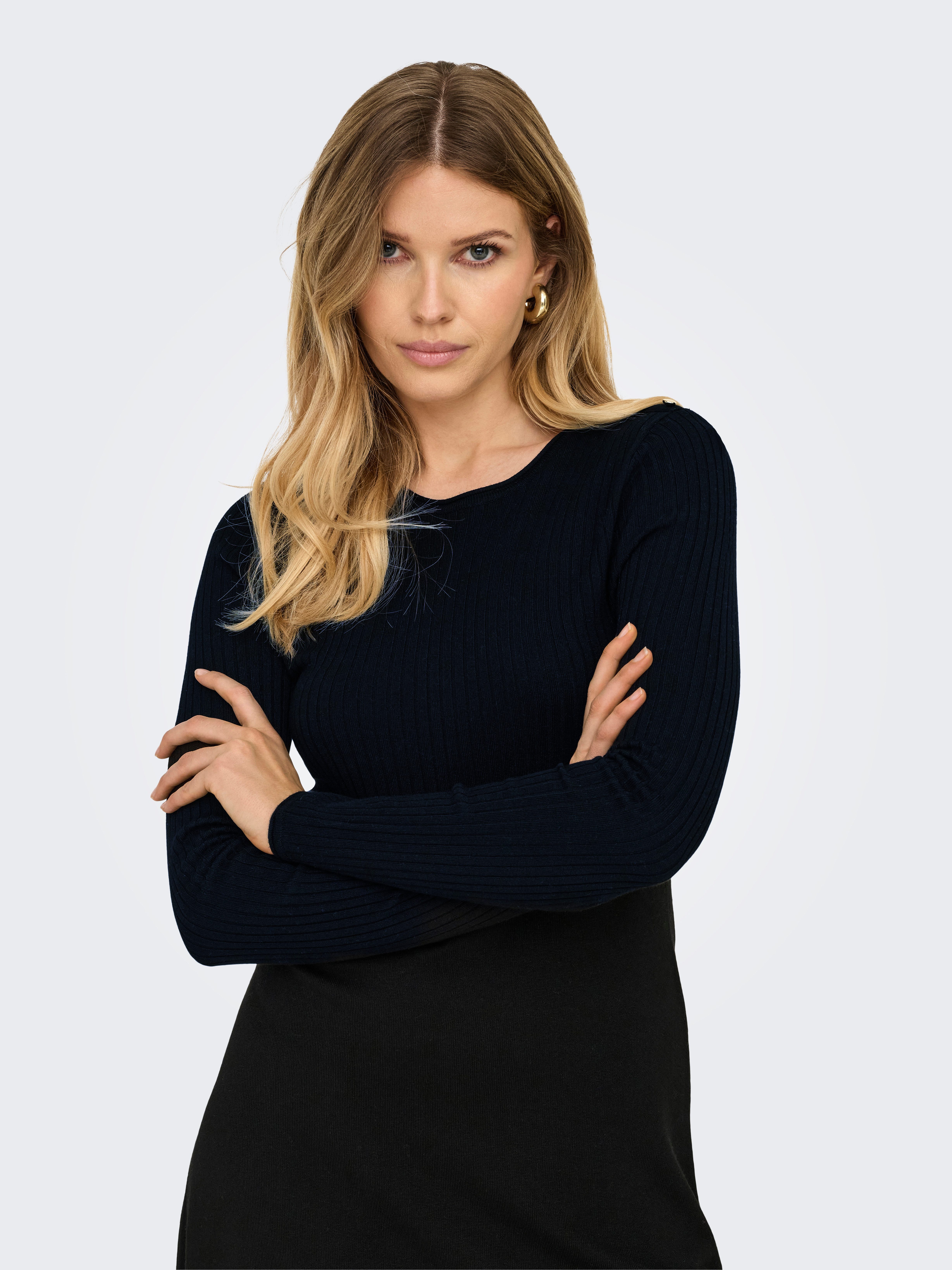 ONLY Midikleid ONLMILA SL BUTTON O-NECK günstig online kaufen