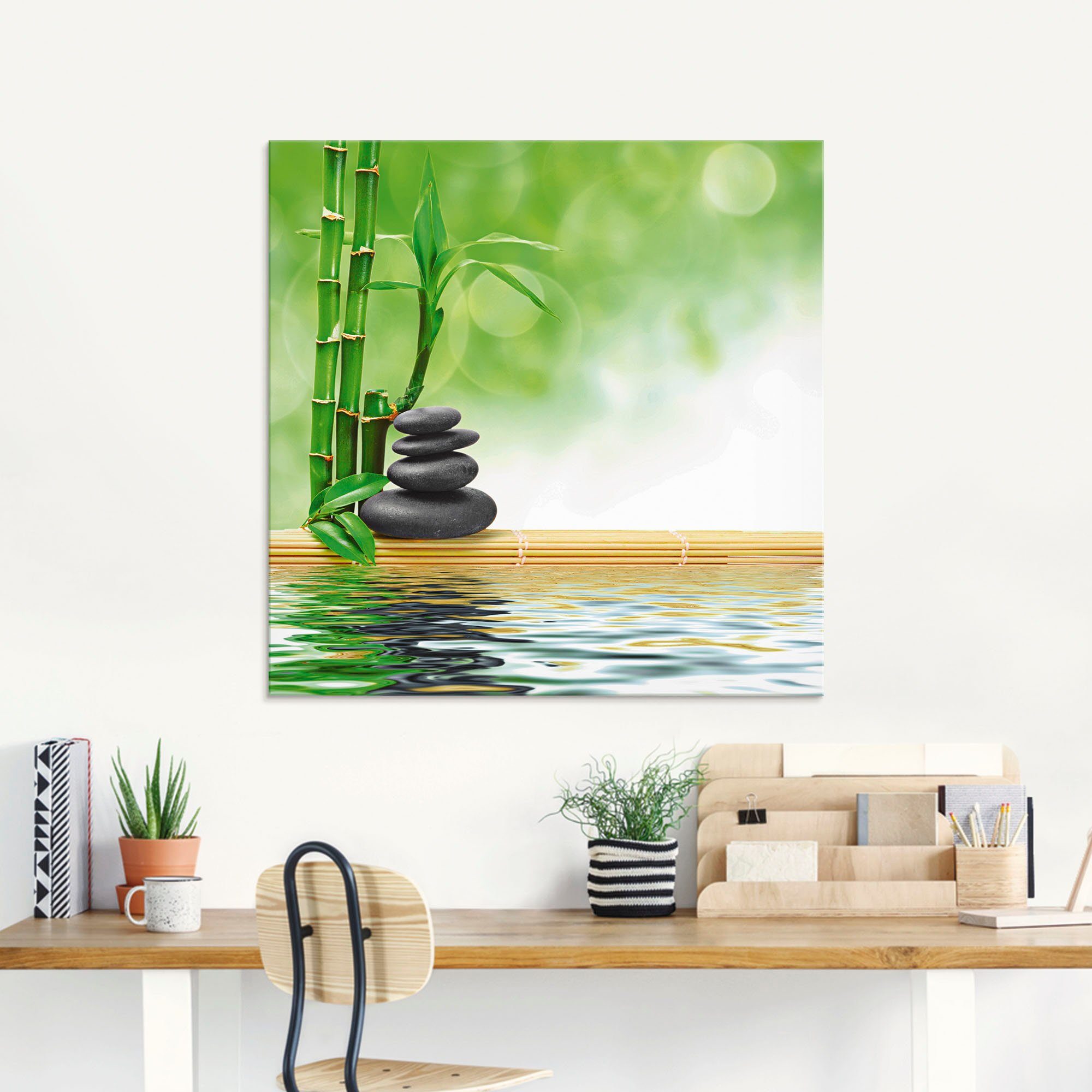 Artland Glasbild Spa Konzept Zen Basaltsteine, Zen (1 St), in verschiedenen Größen