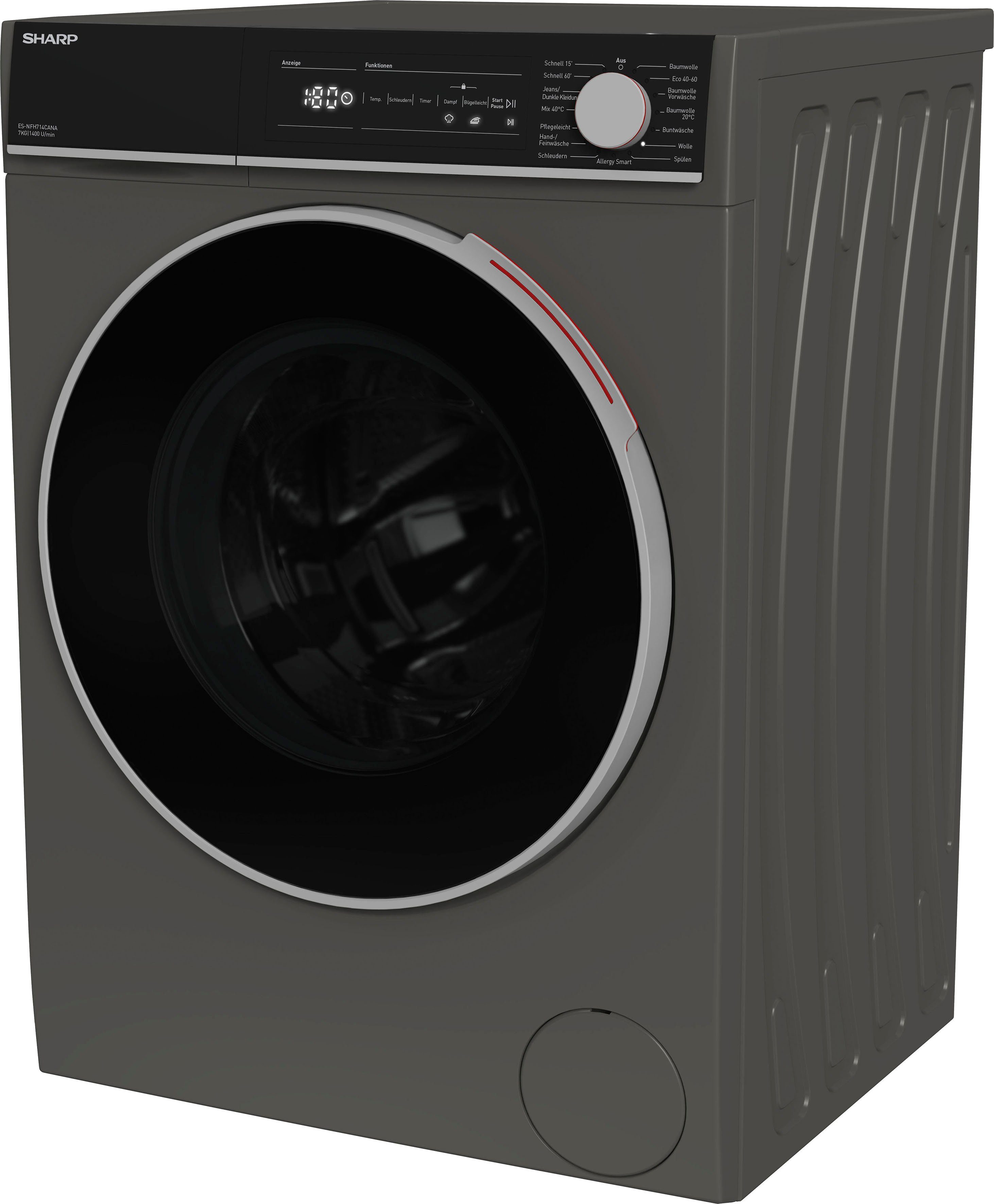 kg, Waschmaschine 7 ES-NFH714CANA-DE, 1400 Sharp U/min