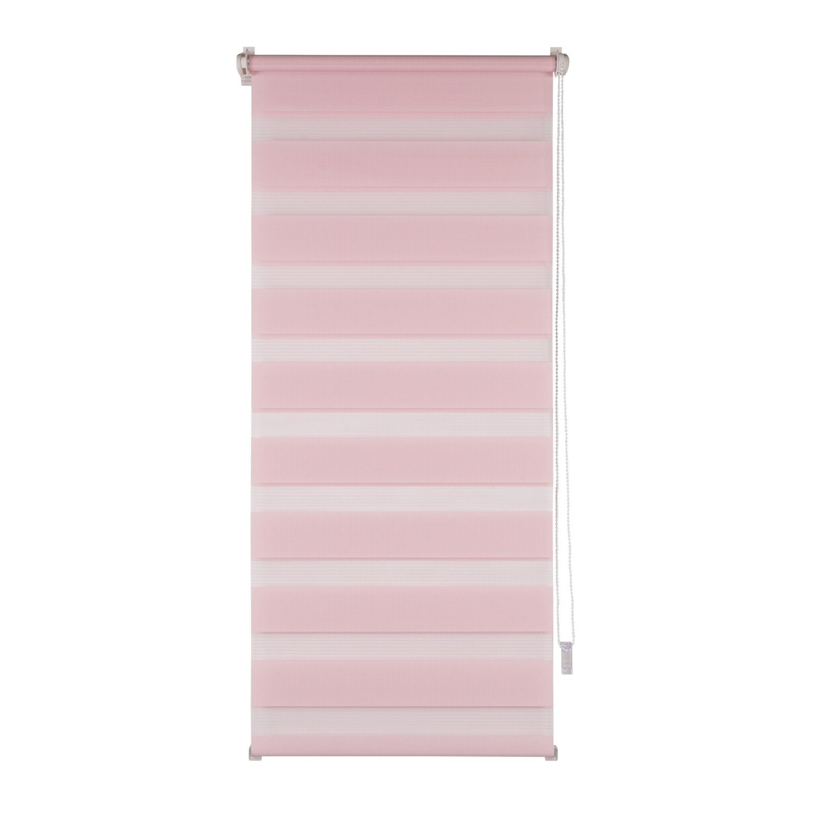 Doppelrollo Doppelrollo uni 60 x 150 Pink Bohren, Klemmfix halbtransparent, ohne HTI-Living, Marisol