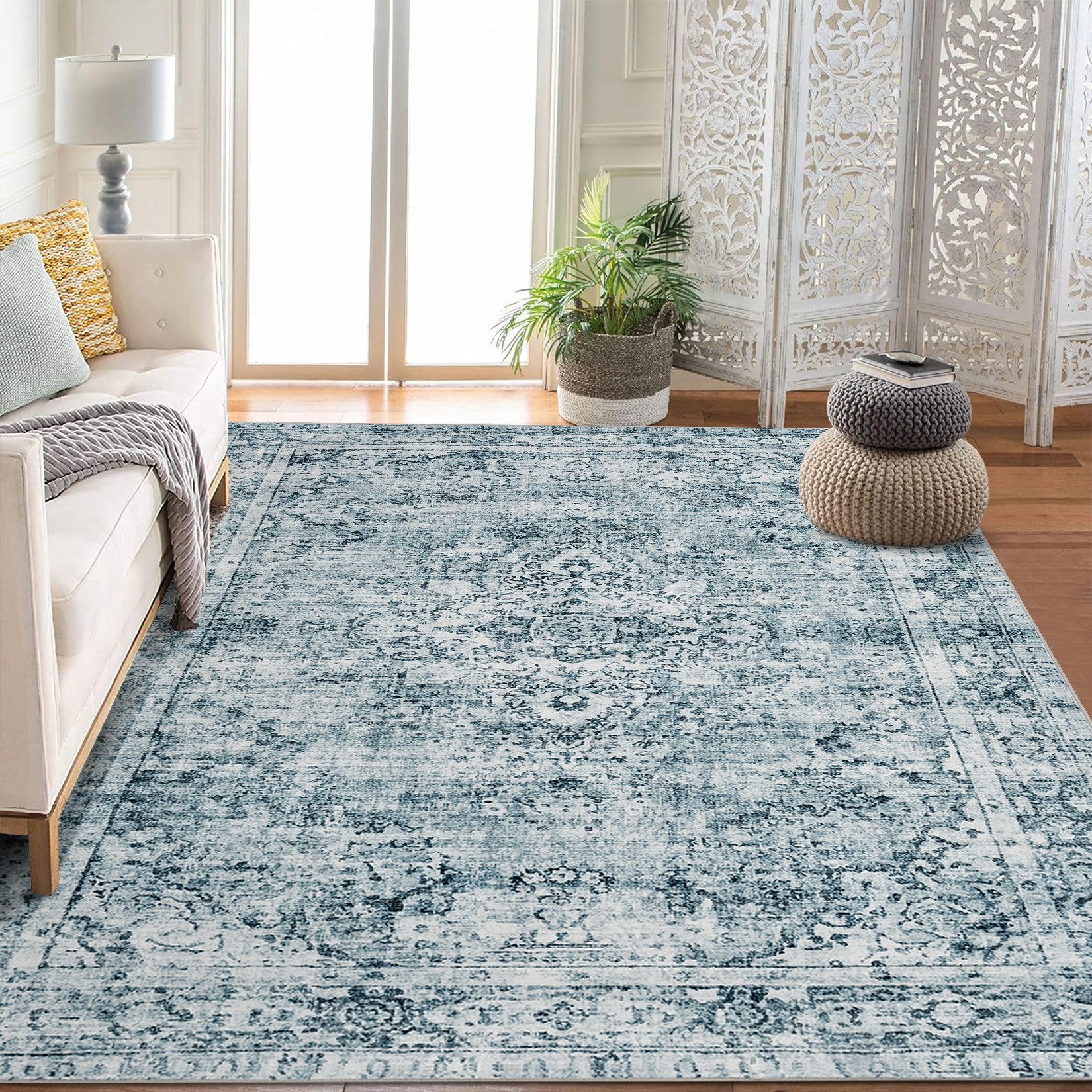 GarveeMore Teppich Kurzflor Bereich Teppich Wohnzimmer Boho Teppich günstig online kaufen