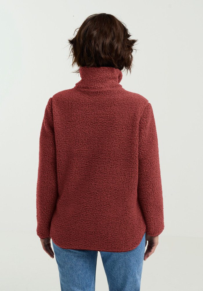 Jack Wolfskin Fleecejacke HIGH CURL JKT W mit durchgehendem Reißverschluss, aus Sherpa Fleece, atmungsaktiv