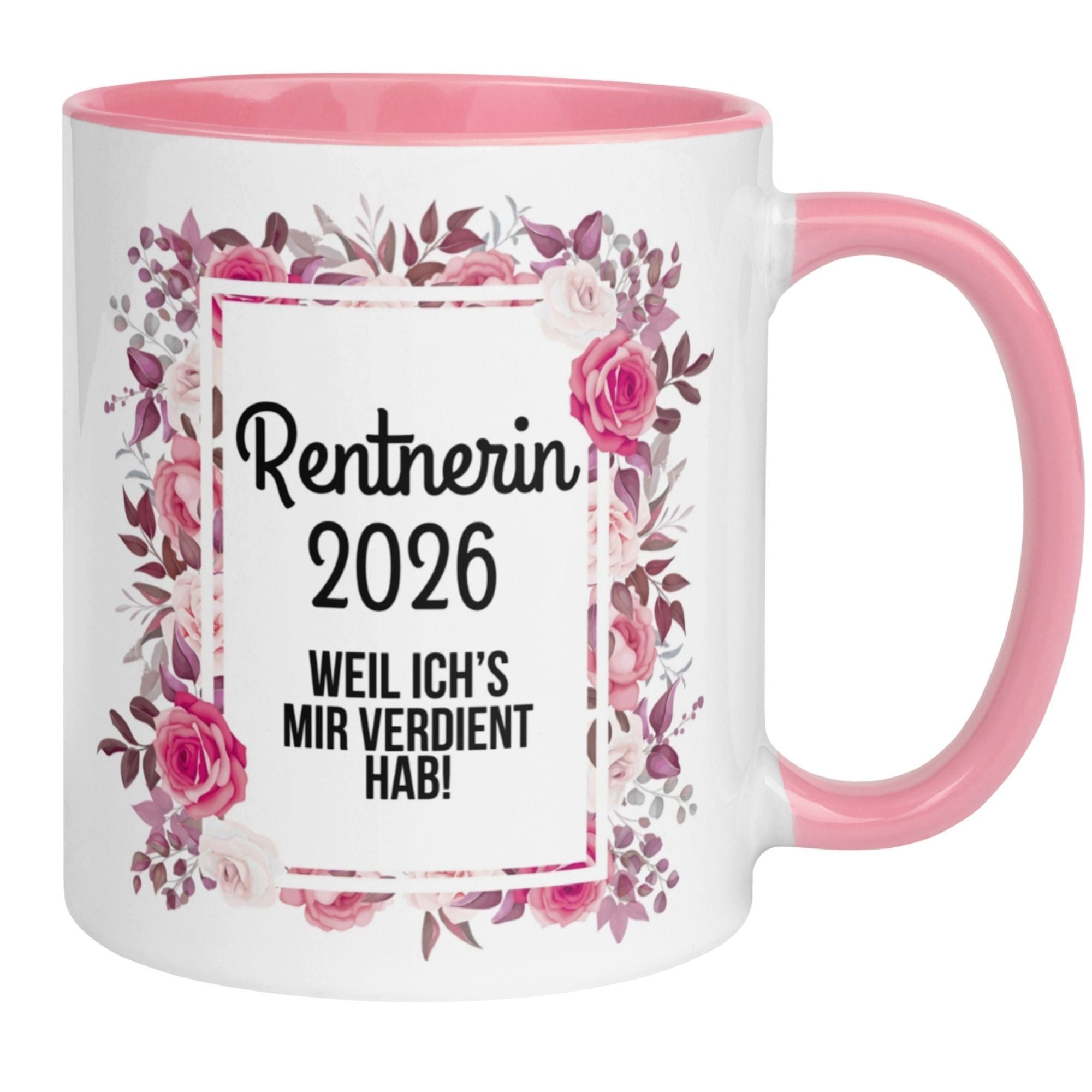 Momentals Tasse Rente Frau – Rentnerin 2026 - Weil ich’s mir verdient hab – Ruhestand, Gratis Versand · Links-&Rechtshänder · Spülmaschinenfest
