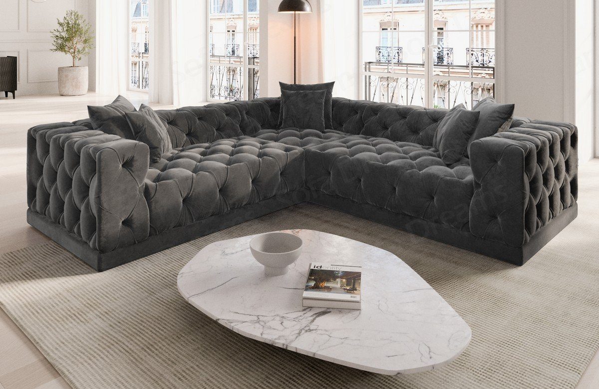 Sofa Dreams Ecksofa Polster Designer Samt Stoff Sofa Palma L Form Stoffsofa