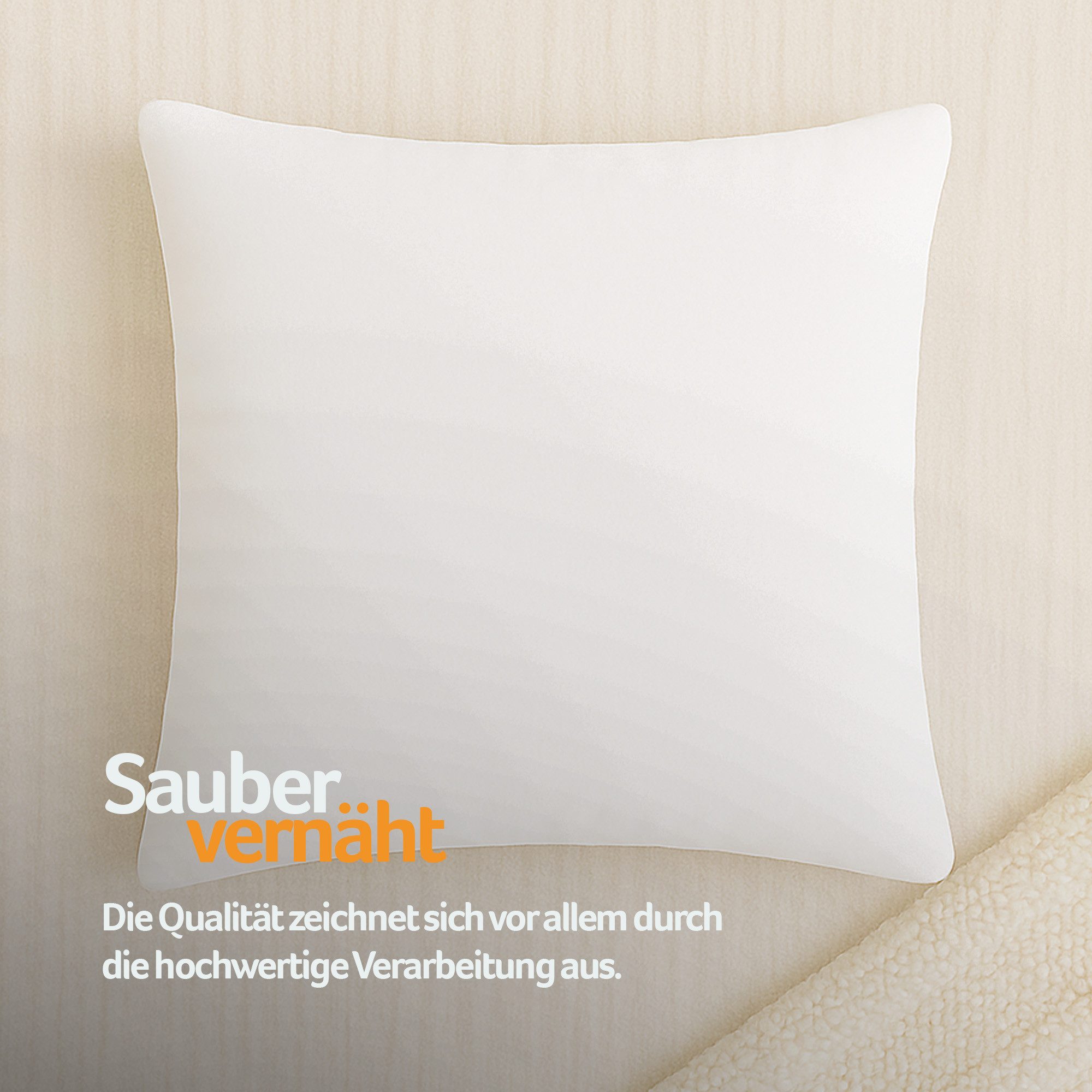 Bestlivings Kissenbezüge „Ellen“ mit Reißverschluss, Unifarben, verschiedene Größen und Farben, 100% Mikrofaser, waschbar bei 30°C