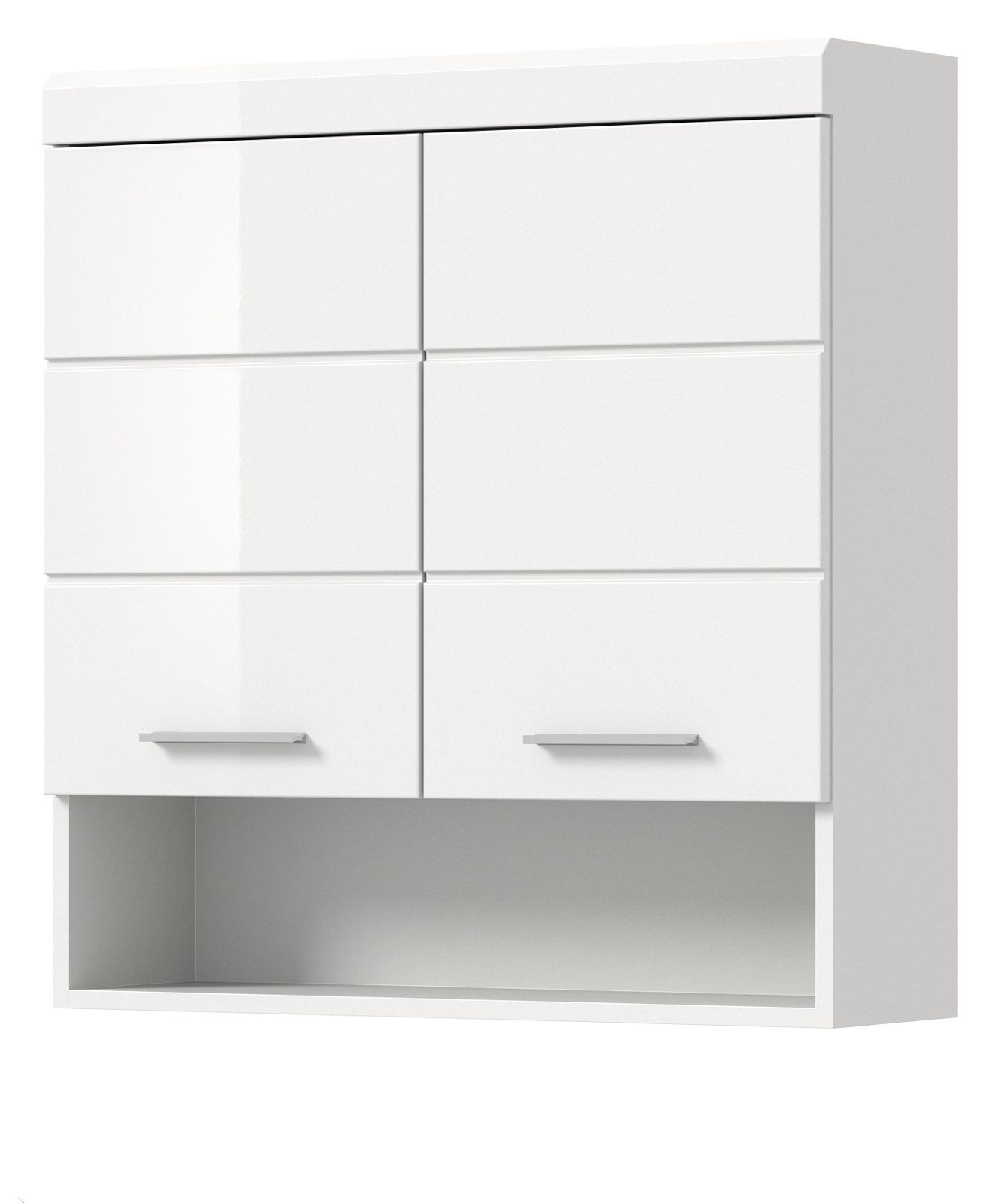 Inn.Furn Hängeschrank Shawn (Badschrank in weiß Hochglanz, 74 x 79 cm) 2-tü günstig online kaufen