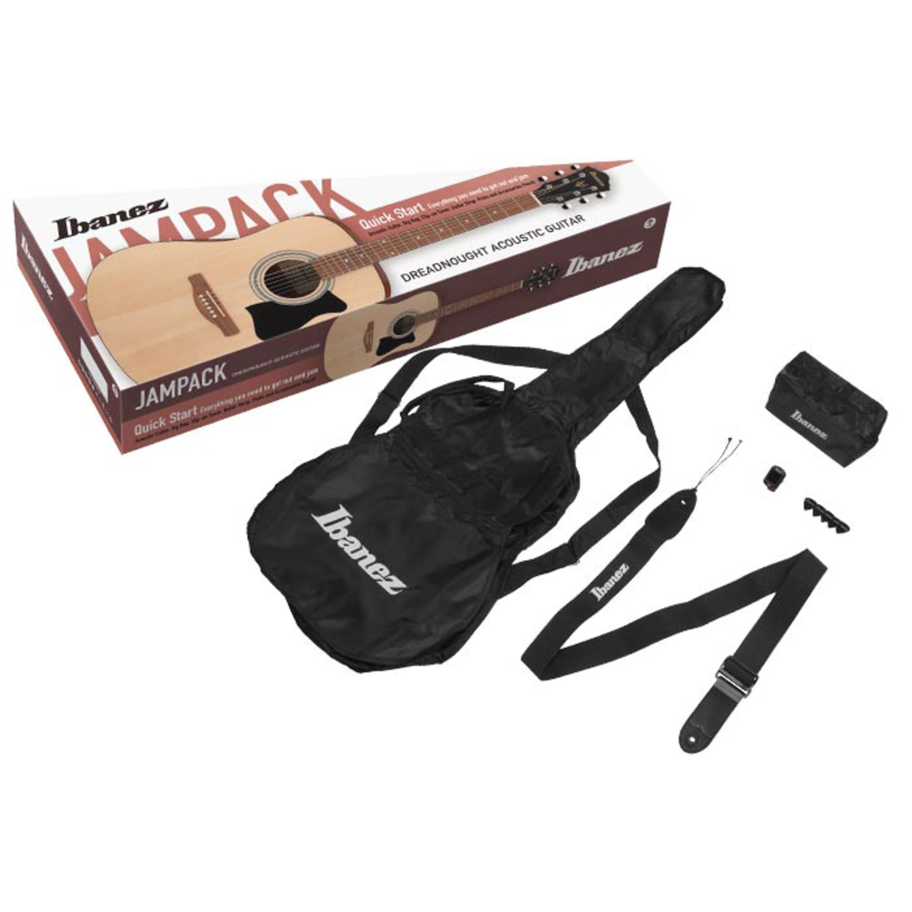Ibanez Westerngitarre, Westerngitarren, Westerngitarren-Sets, V50LNJP-OPN Set Lefthand - beginner set acoustic guitar