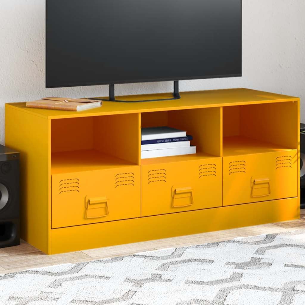 vidaXL Schrankmodule TV-Schrank Senfgelb 99x39x44 cm Stahl günstig online kaufen
