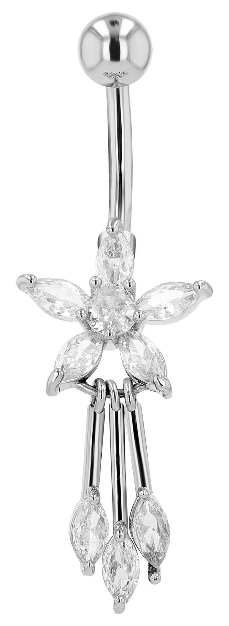 AKZENT Bauchnabelpiercing Lilly Edelstahl silber günstig online kaufen