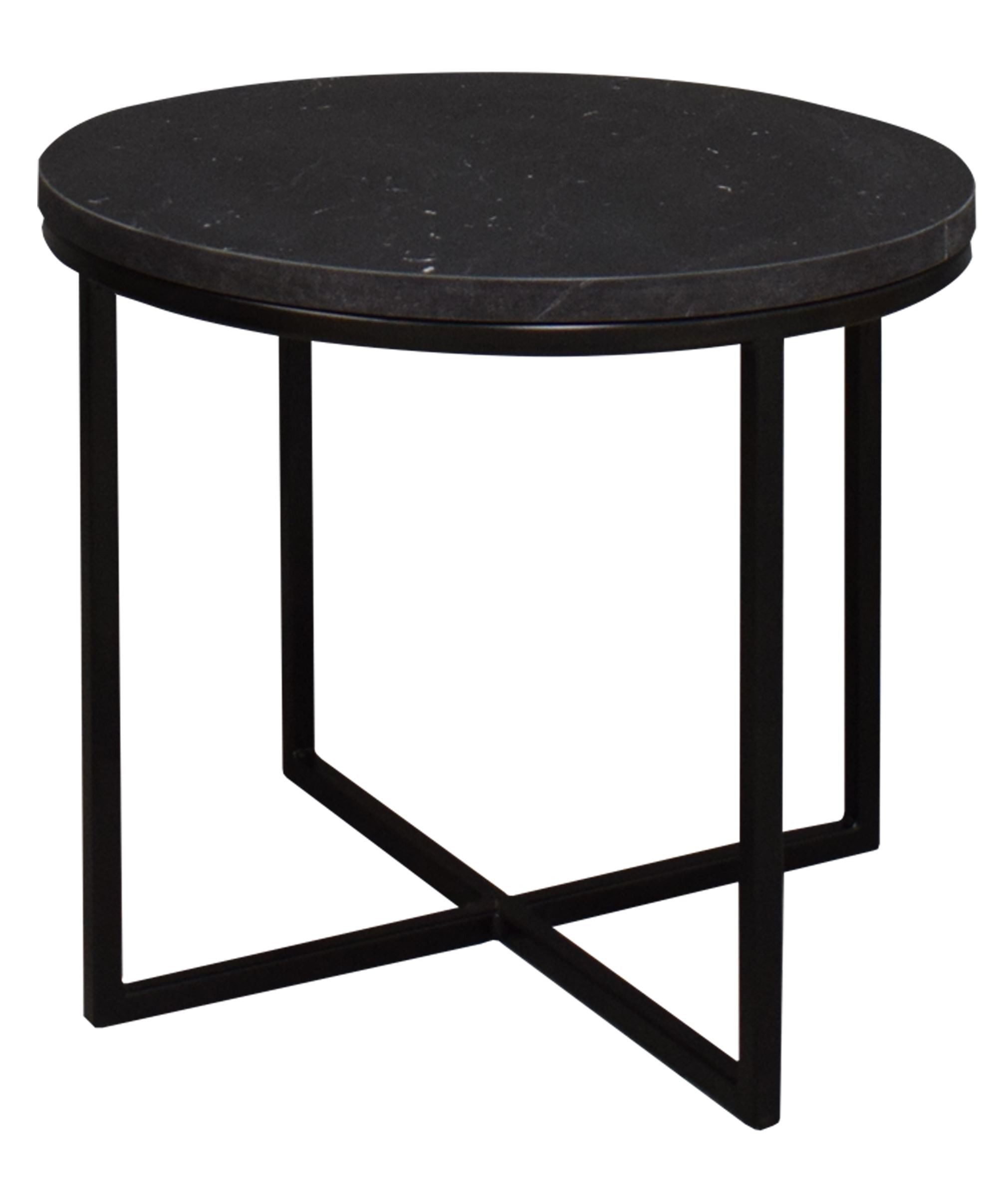 58 aufm Kessel Couchtisch Beistelltisch Rund 3 Elesa 60x51x60 Holzwerkstoff Keramik Schwarz (inkl. Lieferung bis an die Tür, 1-St., Lieferung bis zur Haustür), Tisch rund als Couchtisch oder Beistelltisch nutzbar Metallgestell