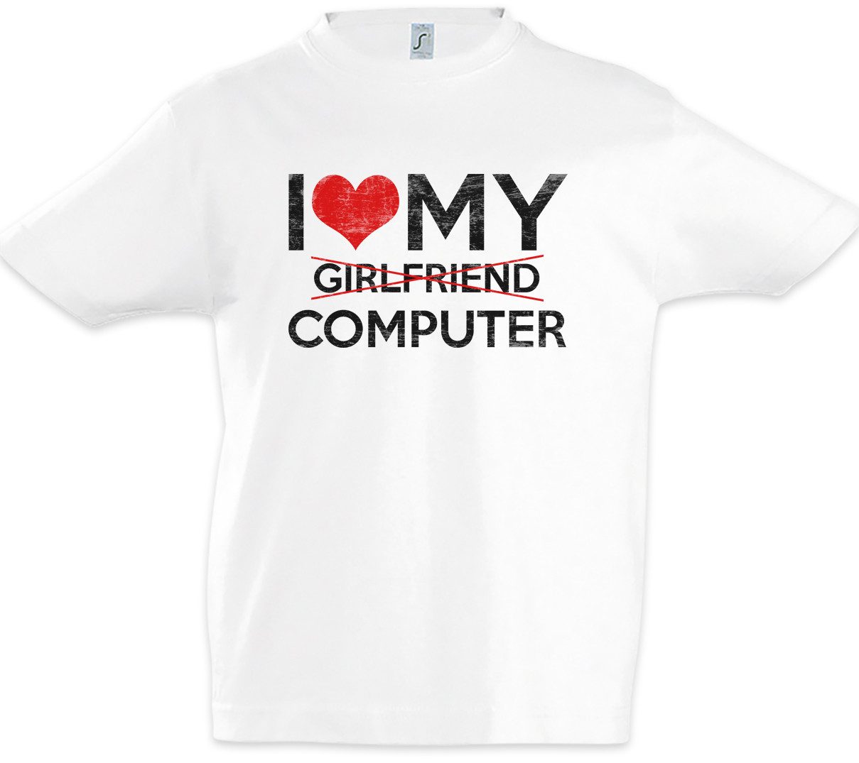 Print-Shirt I Love My Computer Kinder T-Shirt Informatiker Girlfriend