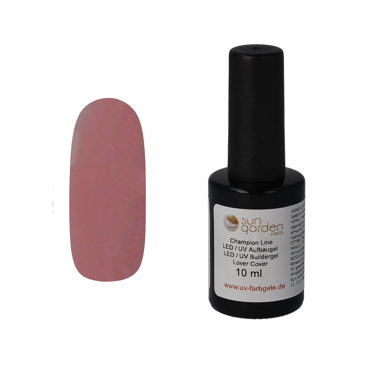 Sun Garden Nails UV-Gel 10 UV Lover ml Pinselflasche Cover Aufbaugel 