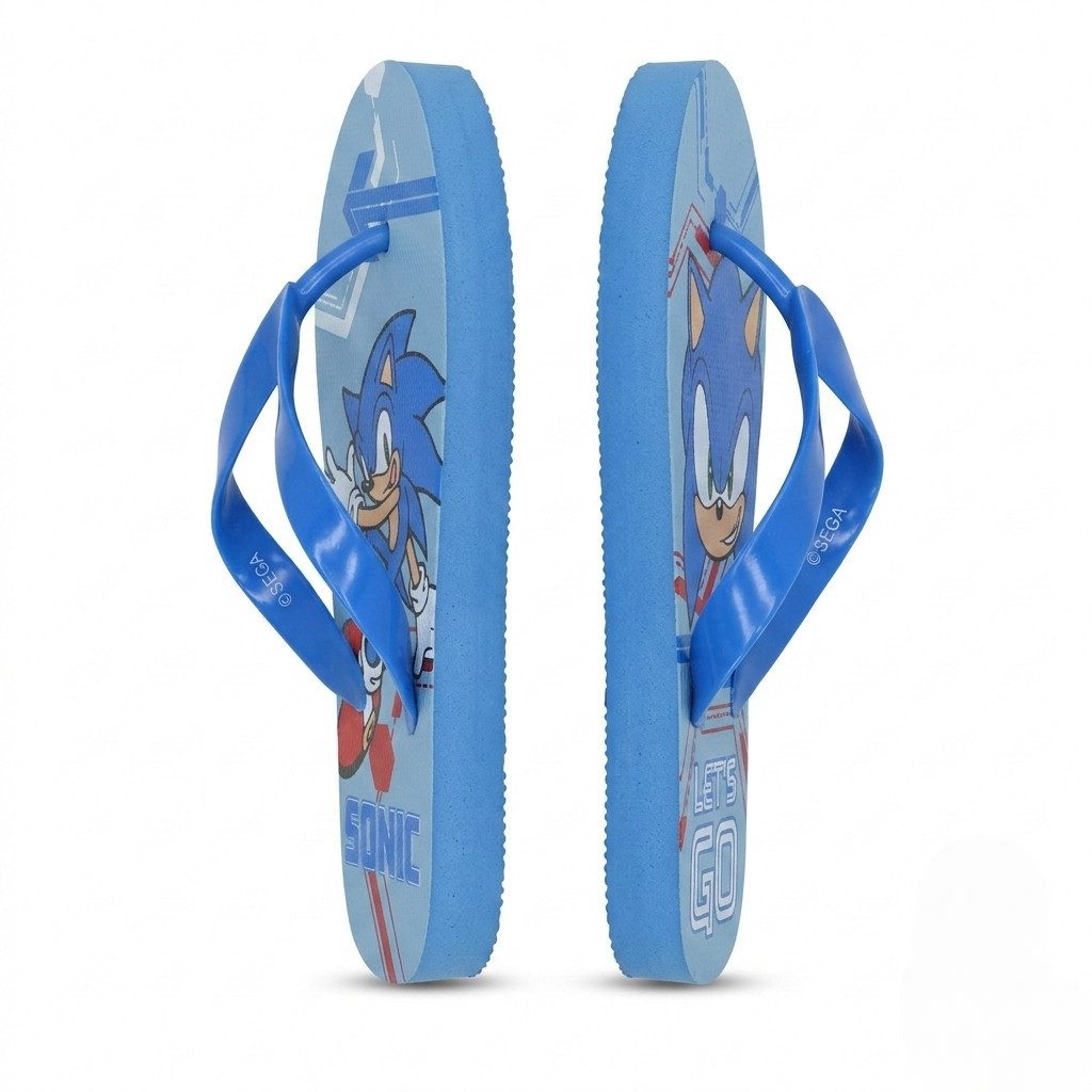 Sonic The Hedgehog Sonic The Hedgehog Flip Flops Kinder Sandalen Zehentrenner Gr. 26-34 Zehentrenner