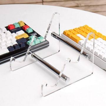 yozhiqu Keyboardständer Doppelschichtiger Acryl-Tastaturständer, Tablet-Fotorahmenständer, abnehmbarer transparenter Tastaturständer
