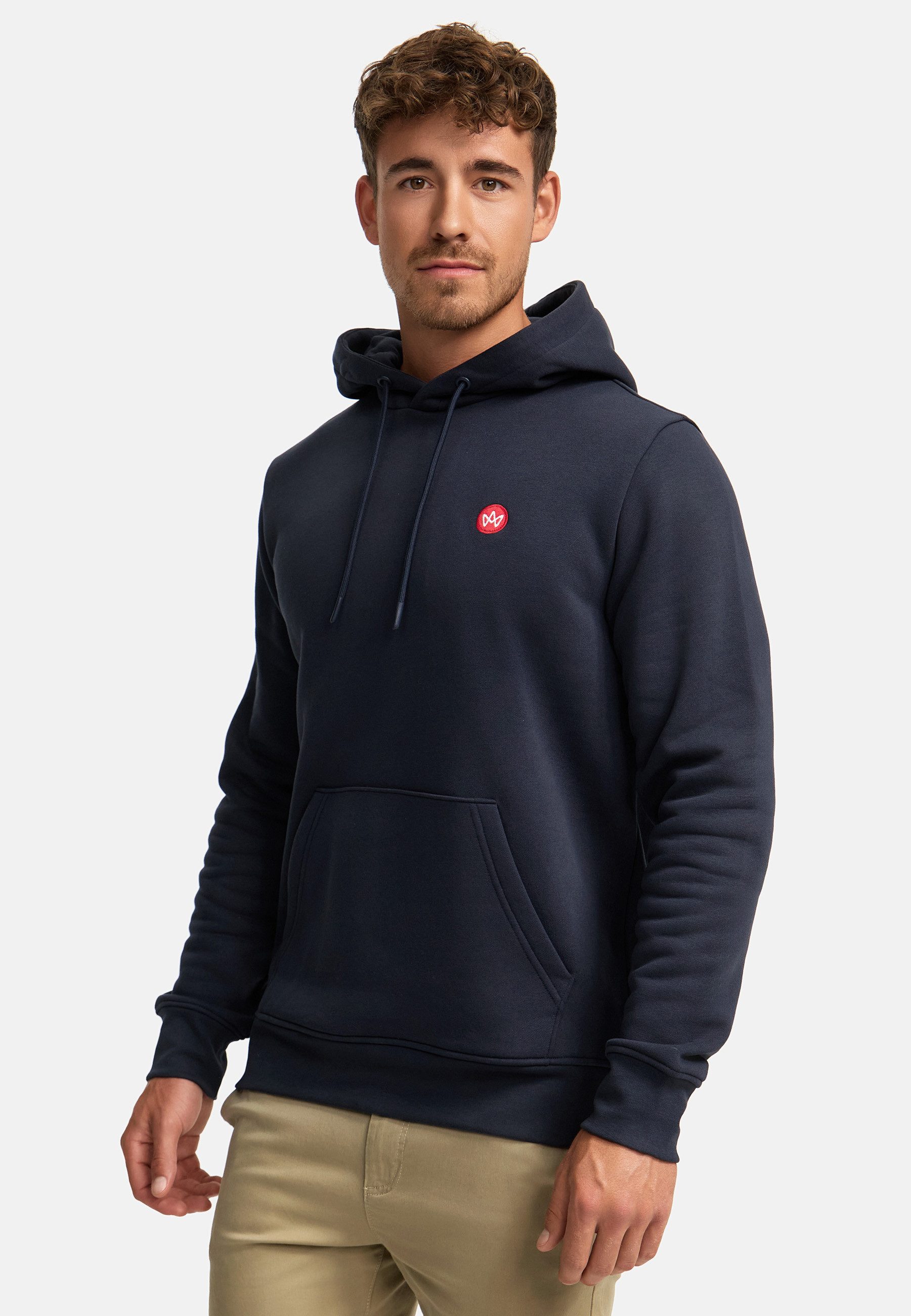 Kronstadt Hoodie Herren KSLars Sweatshirt Kapuze Herrenhoodie (Sweatshirt) Hoodie mit dezentem Logoprint auf der Brust