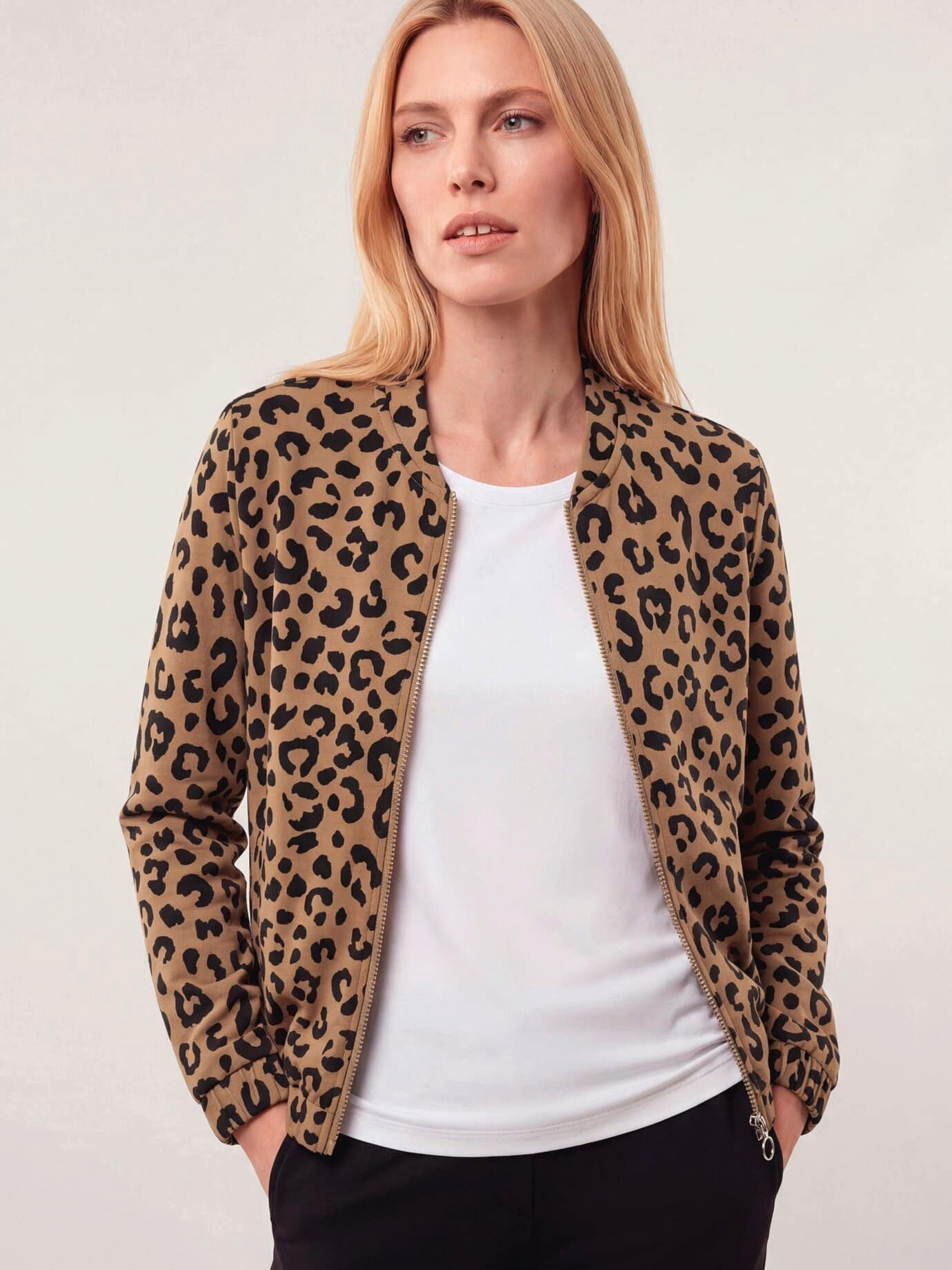 Walbusch Blouson Damen Baumwollstretch Blouson Blousonkragen, modern