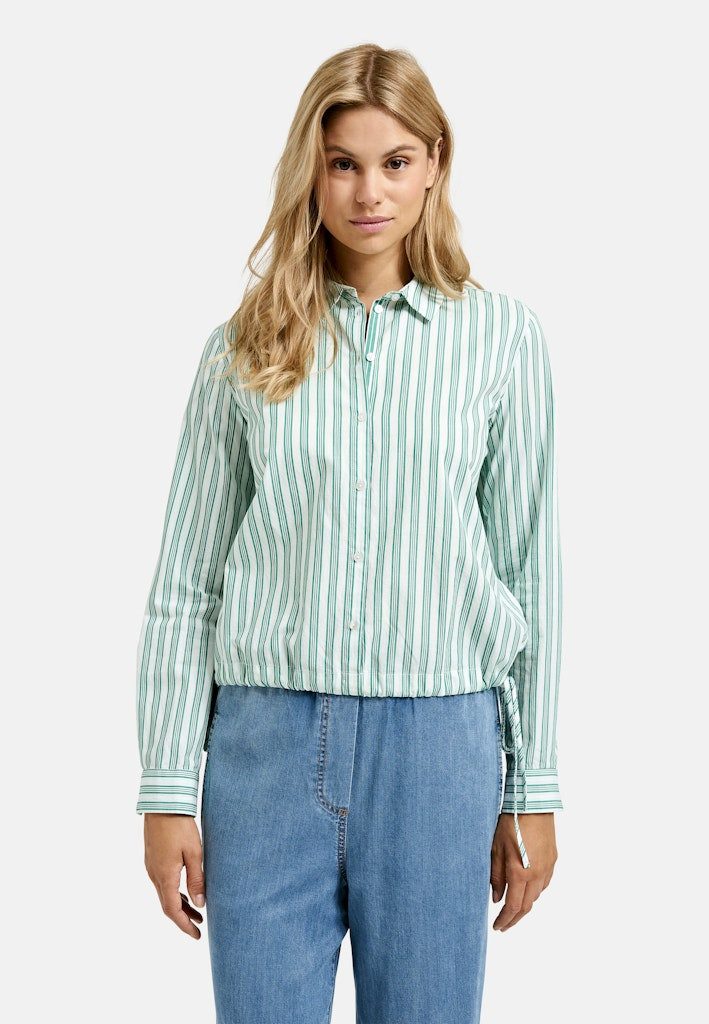 Blusentop STRIPED BLOUSE WITH DRAWSTRING
