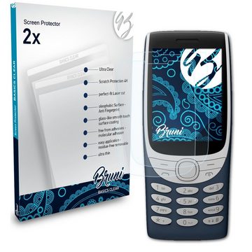 Bruni Schutzfolie Glasklare Displayschutzfolie für Nokia 8210 4G, (2 Folien), praktisch unsichtbar